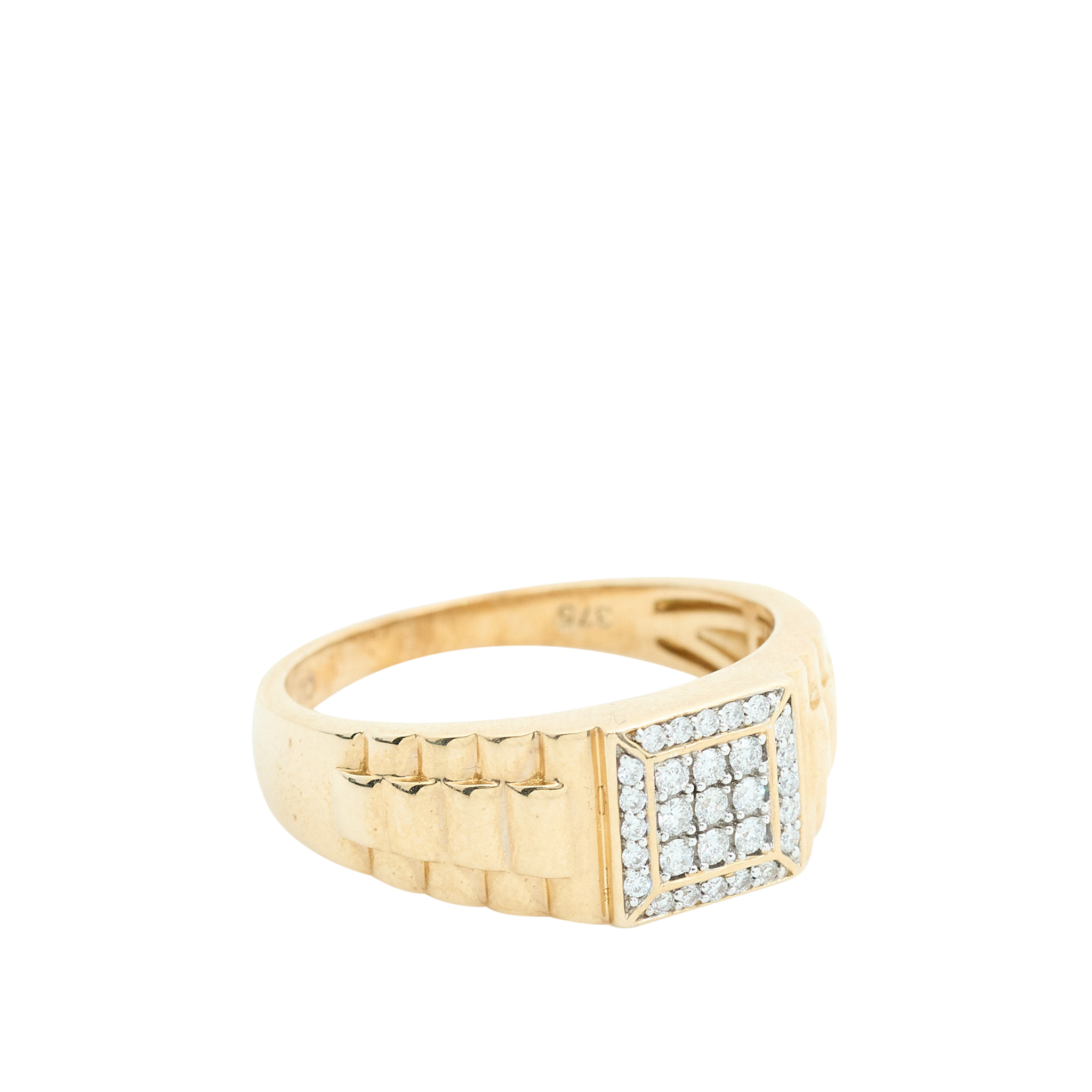 Zamels 9ct Yellow Gold & Diamond Ring