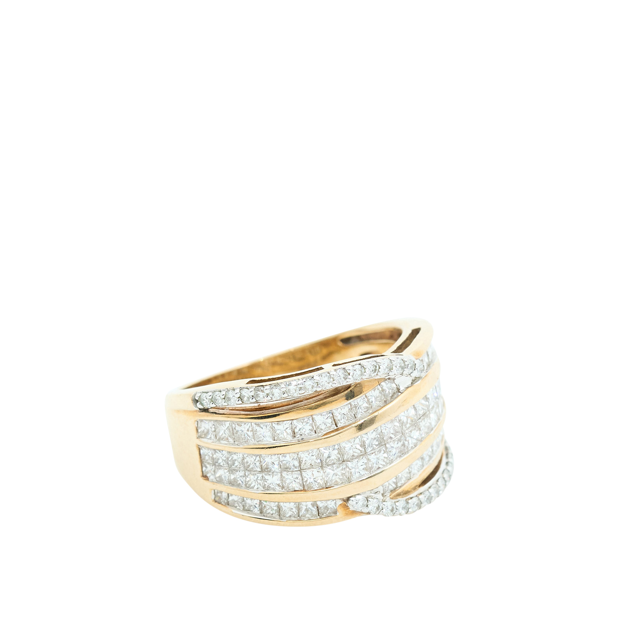 Zamels 9ct Yellow Gold & Diamonds Ring