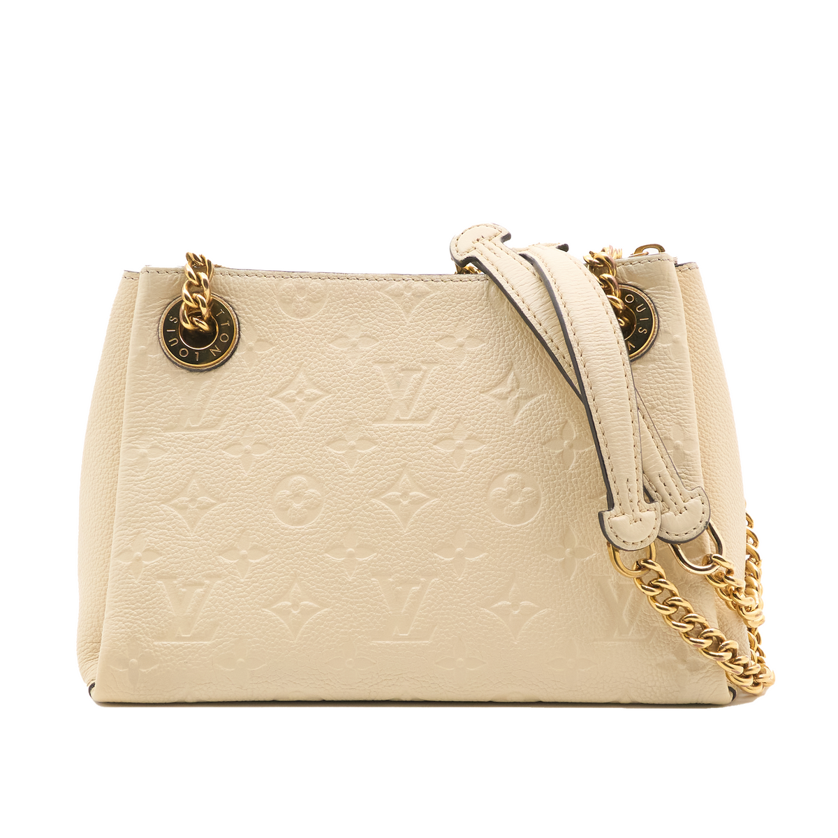 Louis Vuitton Surène BB Handbag in Cream Monogram Empreinte Leather