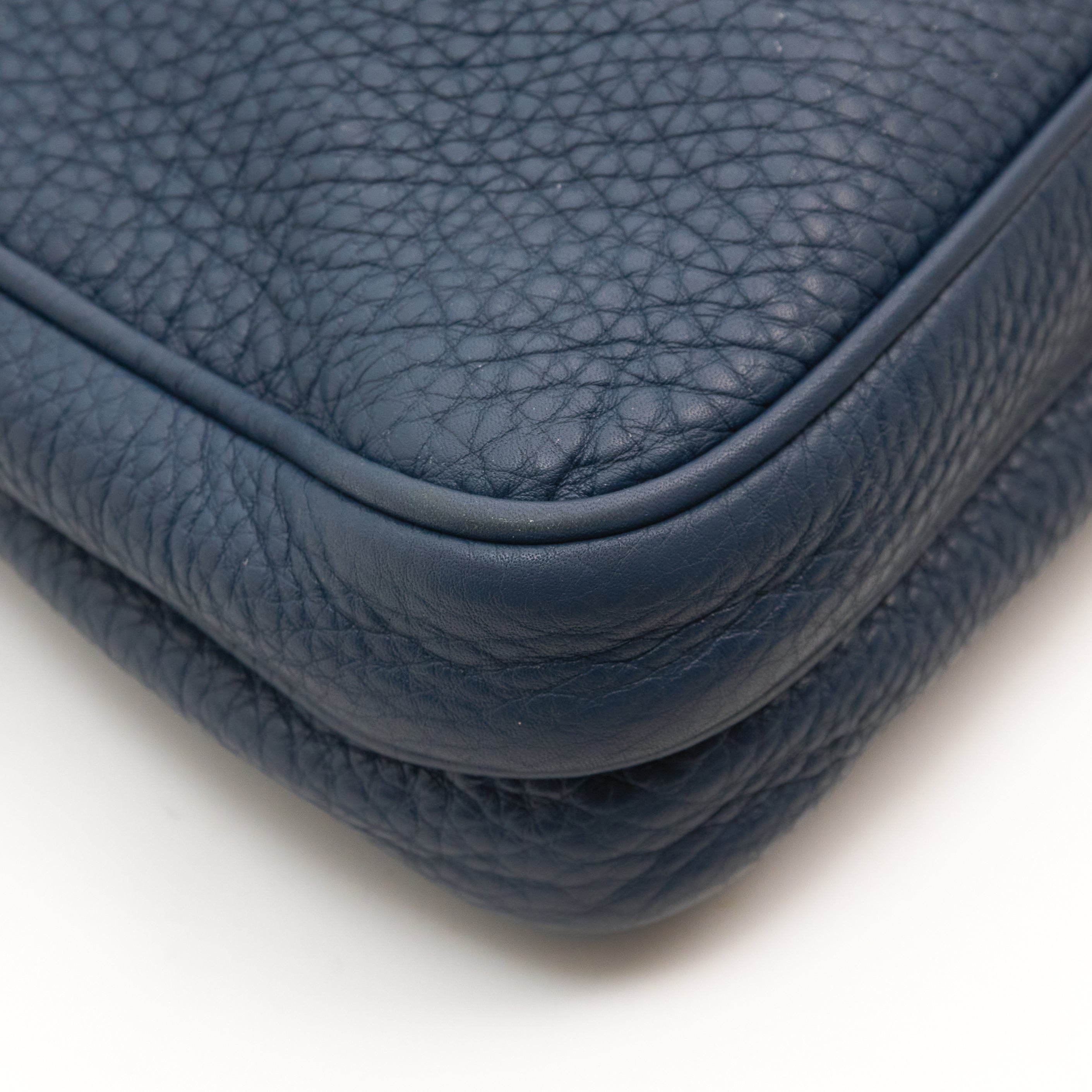 Prada Blue Vitello Diano Messenger Bag