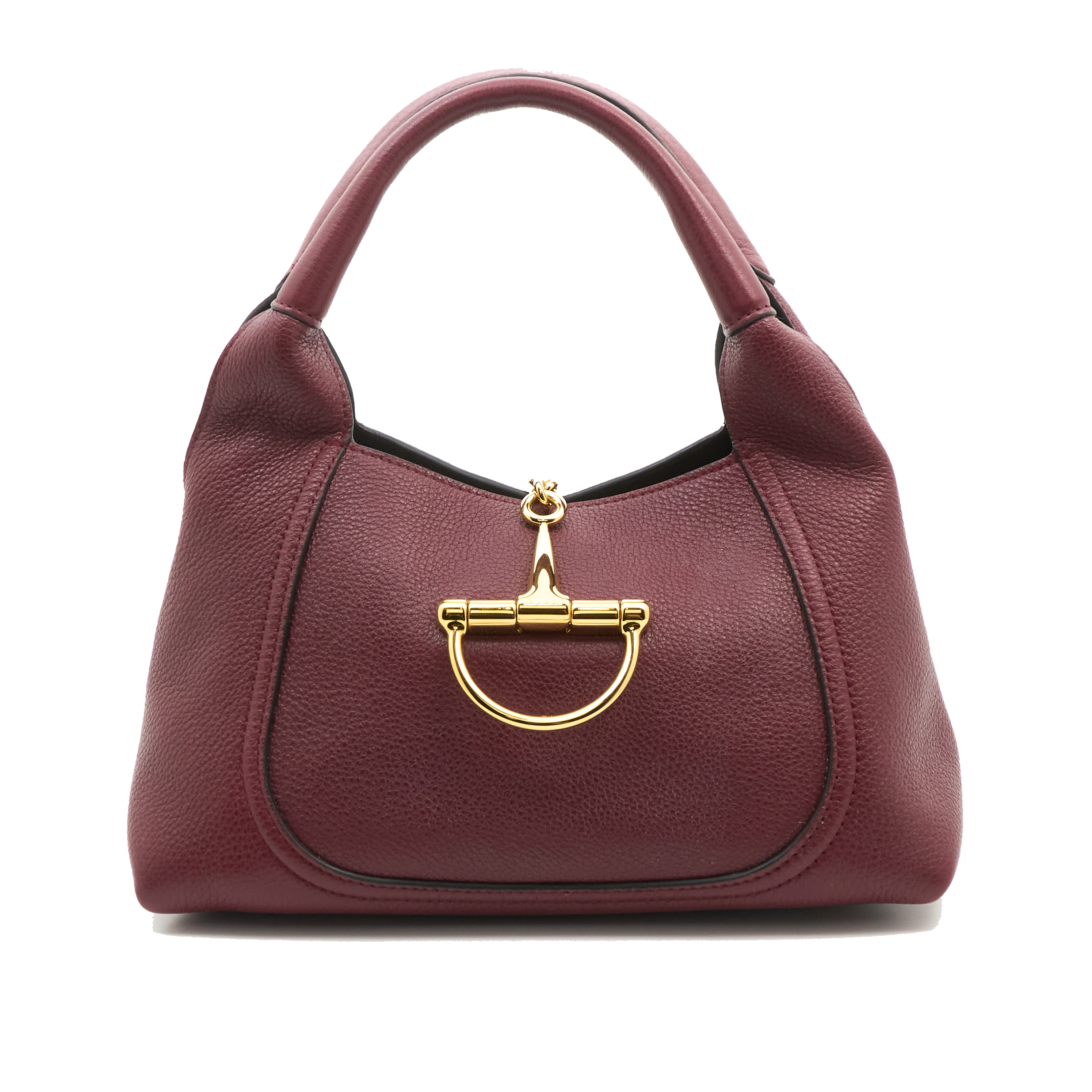 Gucci Softbit Small Burgundy Leather Bag