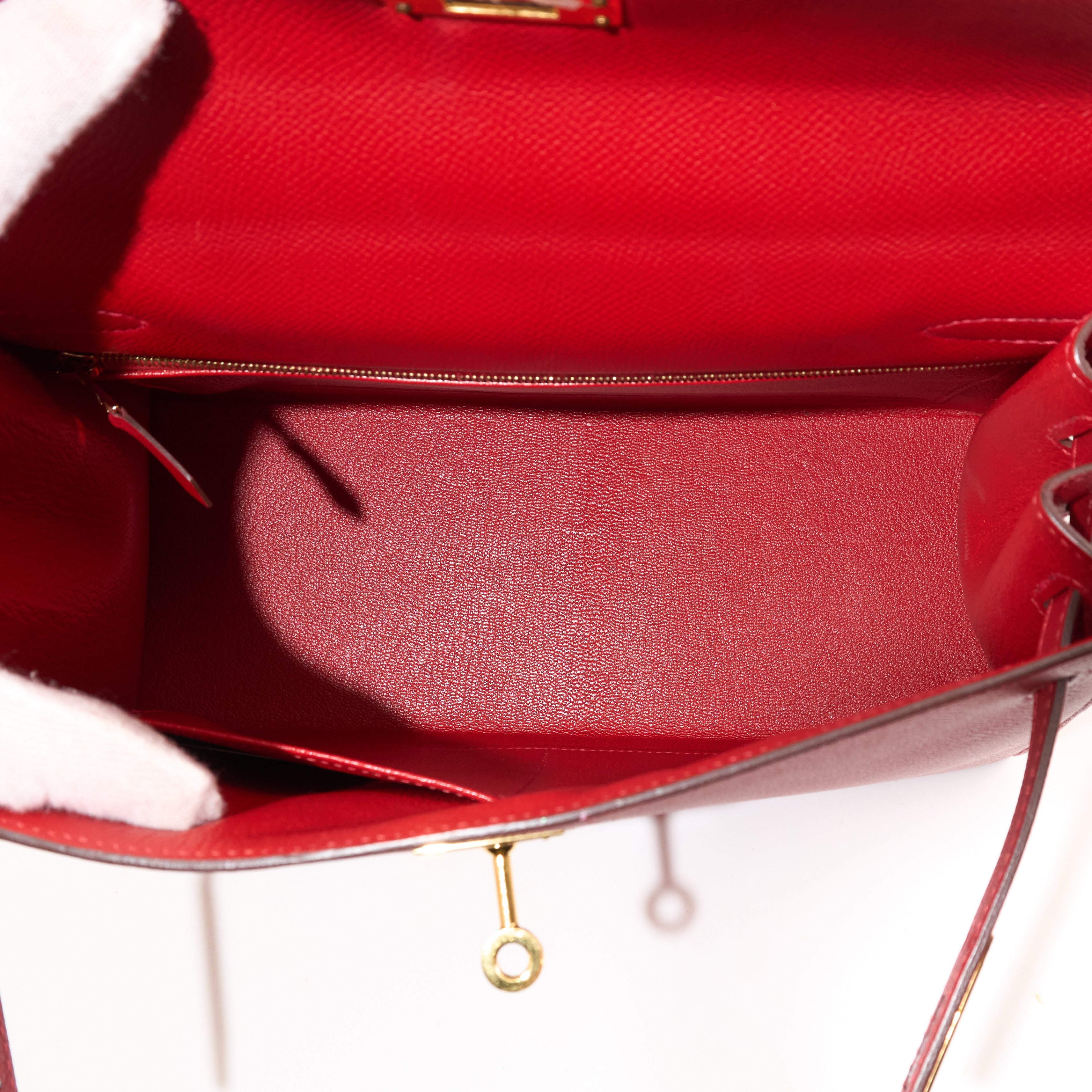 Hermes Kelly 28 Epsom Rouge Casaque (Stamp C 2018)