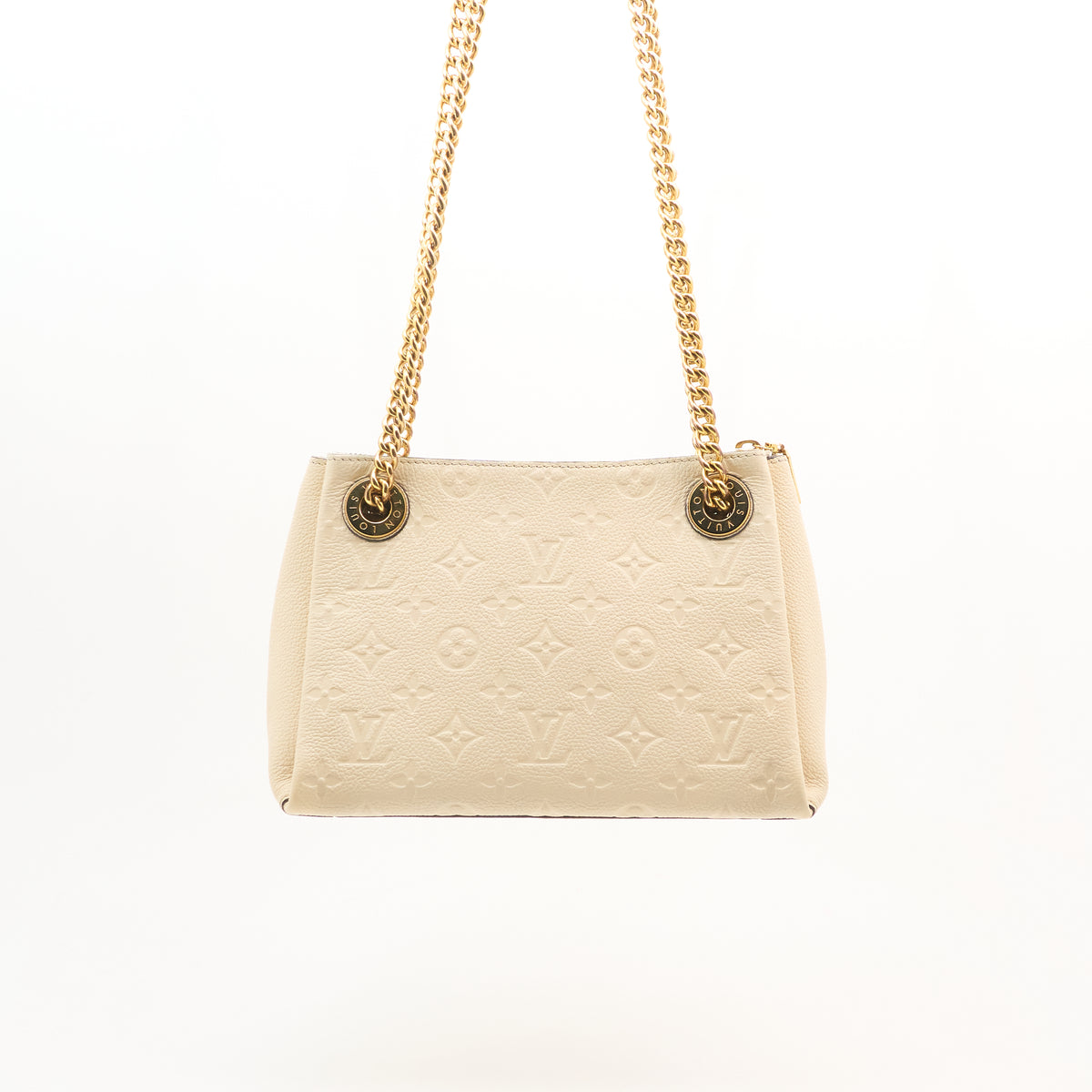 Louis Vuitton Surène BB Handbag in Cream Monogram Empreinte Leather