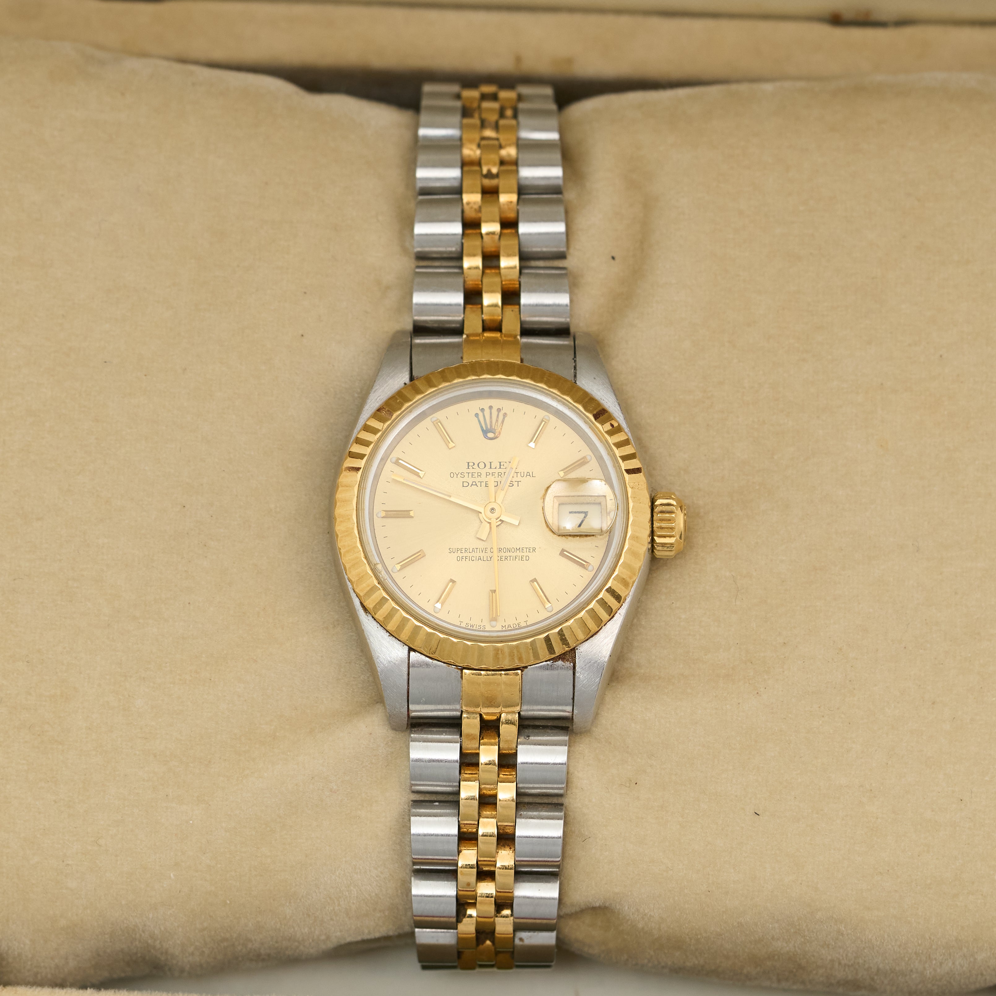 Rolex Ladies Datejust 26mm Champagne Diamond Dial