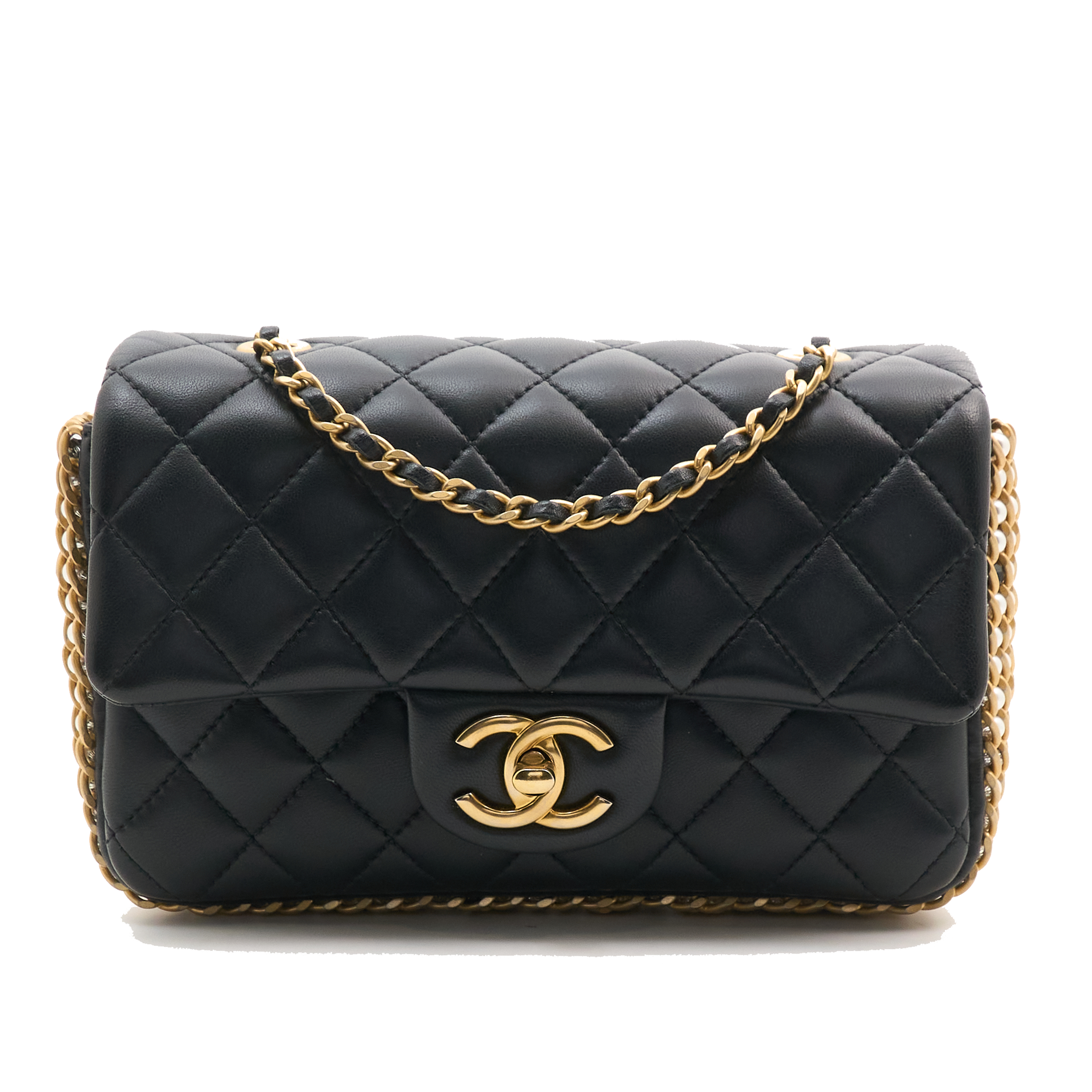 Chanel Chain Pearl Flap Bag