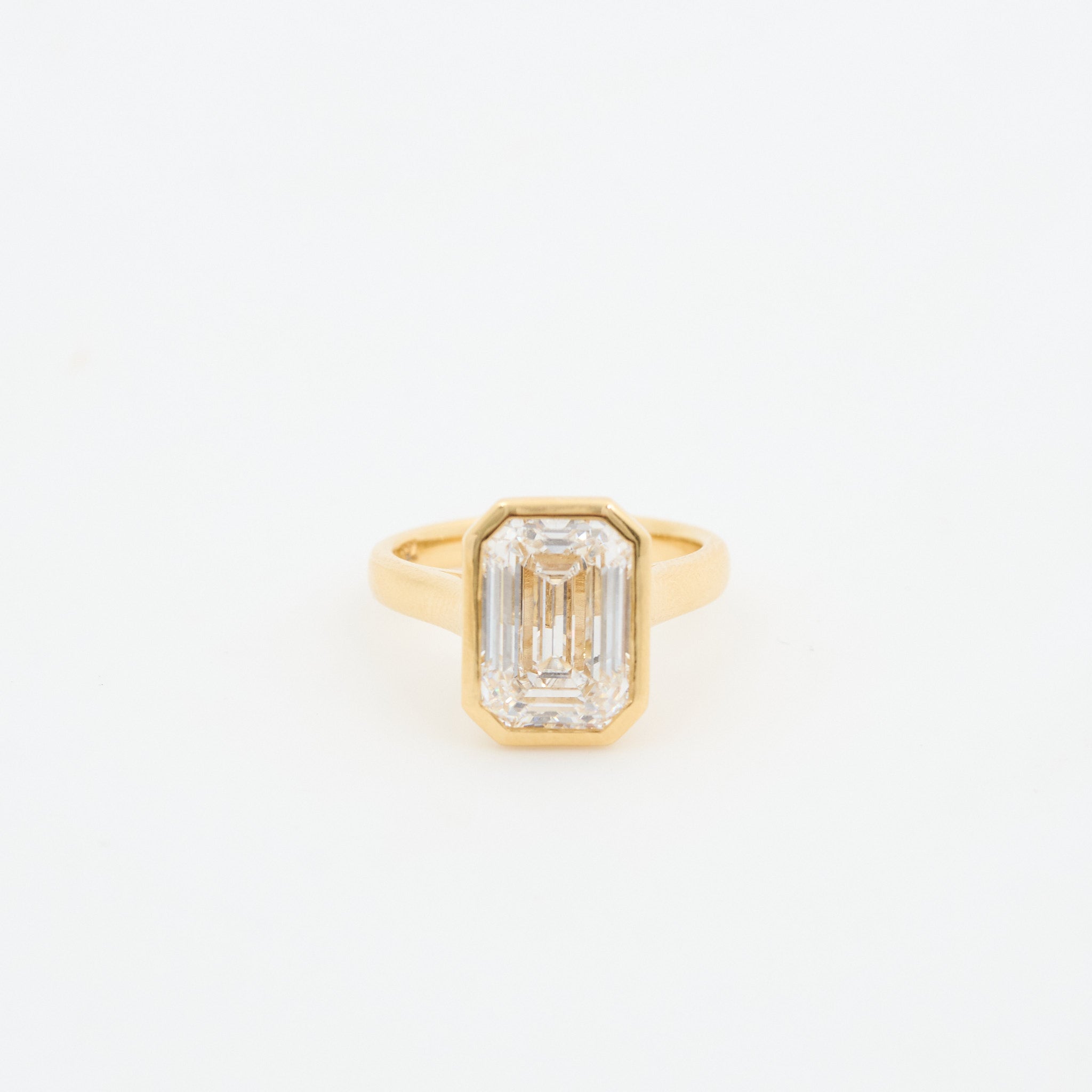 5ct Emerald Cut Lab Diamond Ring Custom Made by MV