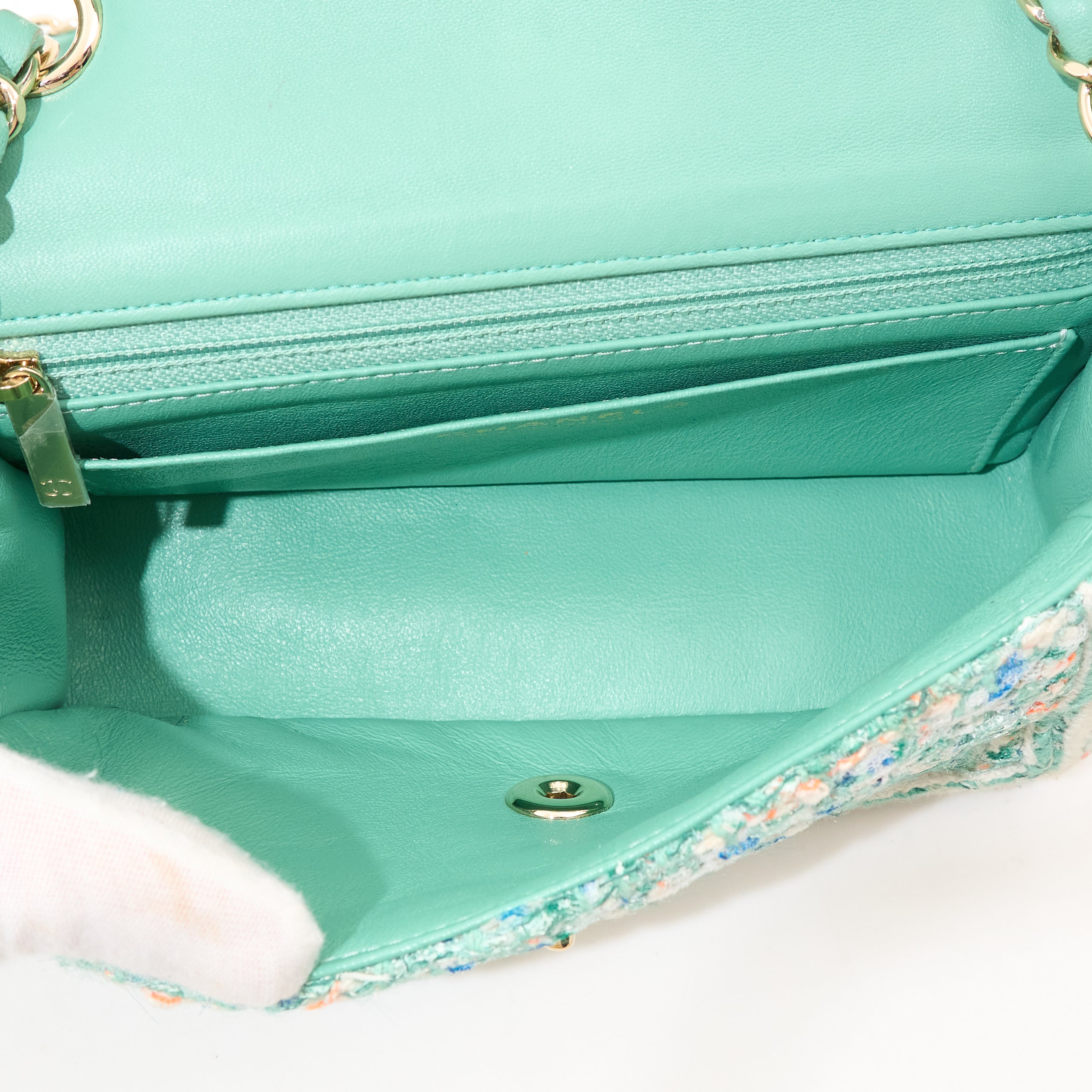 Chanel Classic Tweed Flap Bag LGHW