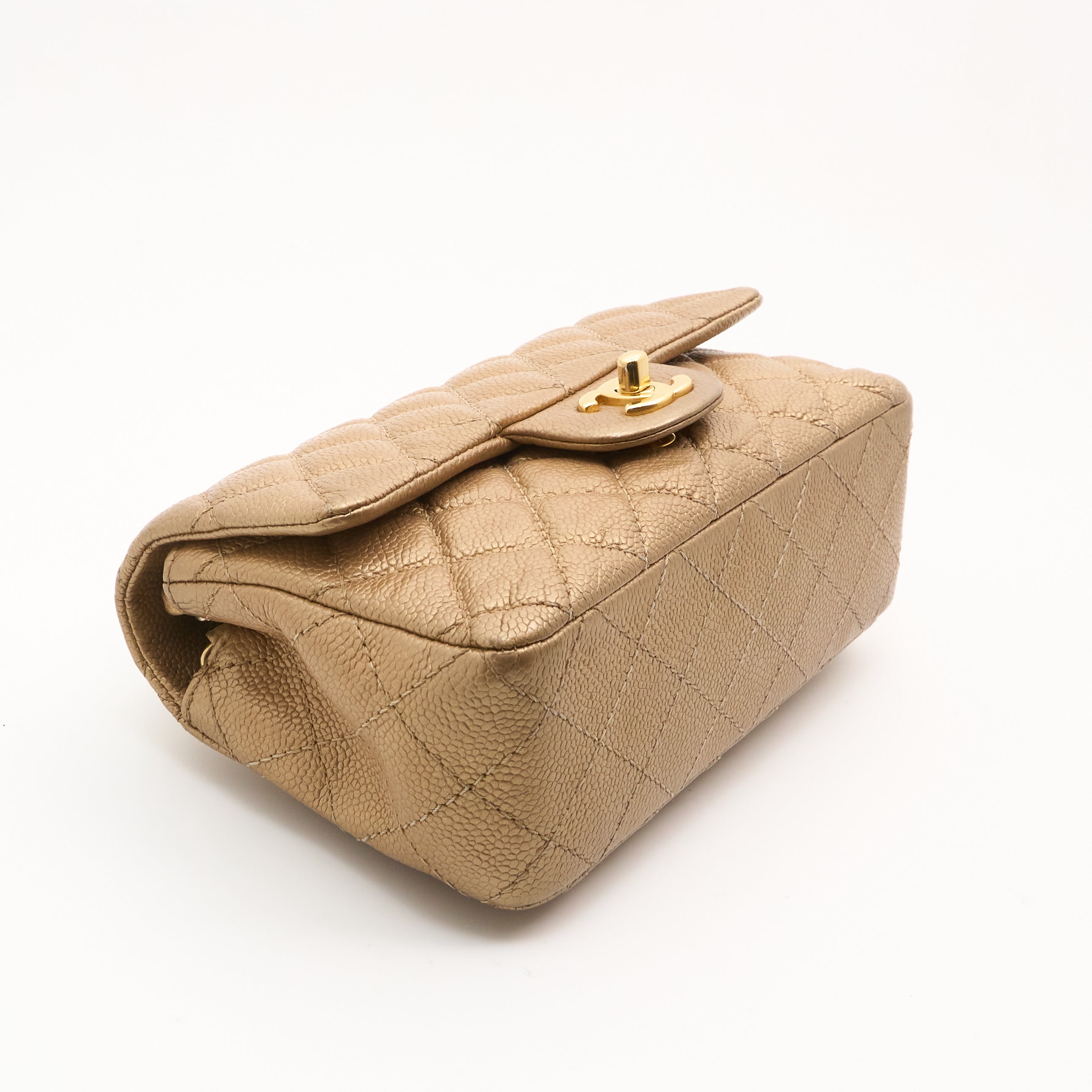 Chanel Gold Caviar Mini Flap Bag GHW