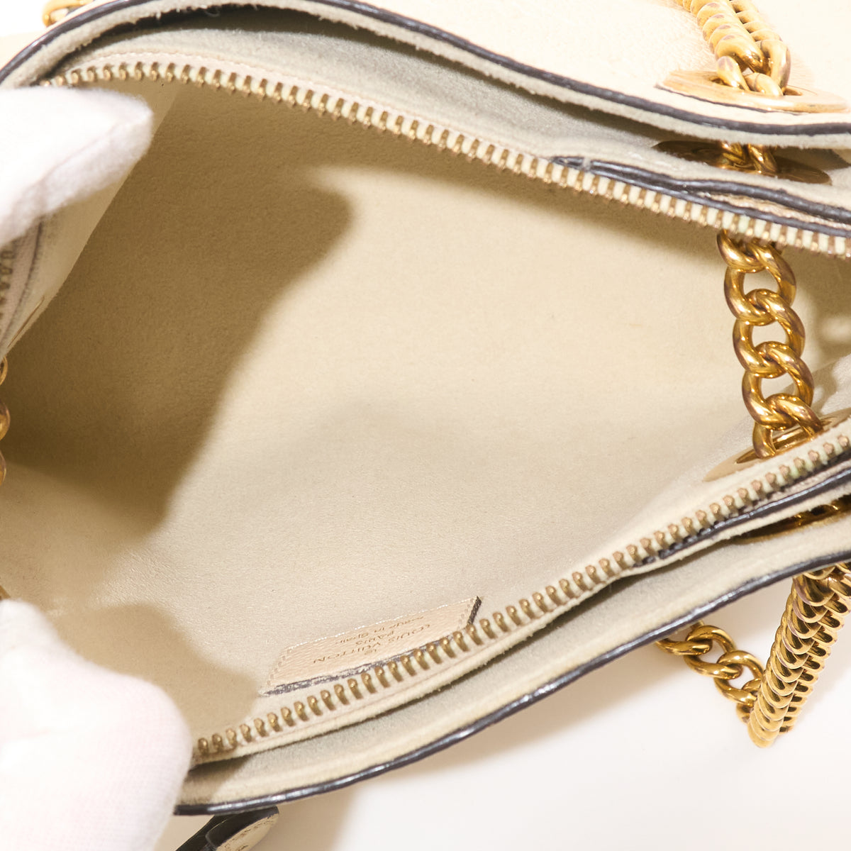 Louis Vuitton Surène BB Handbag in Cream Monogram Empreinte Leather