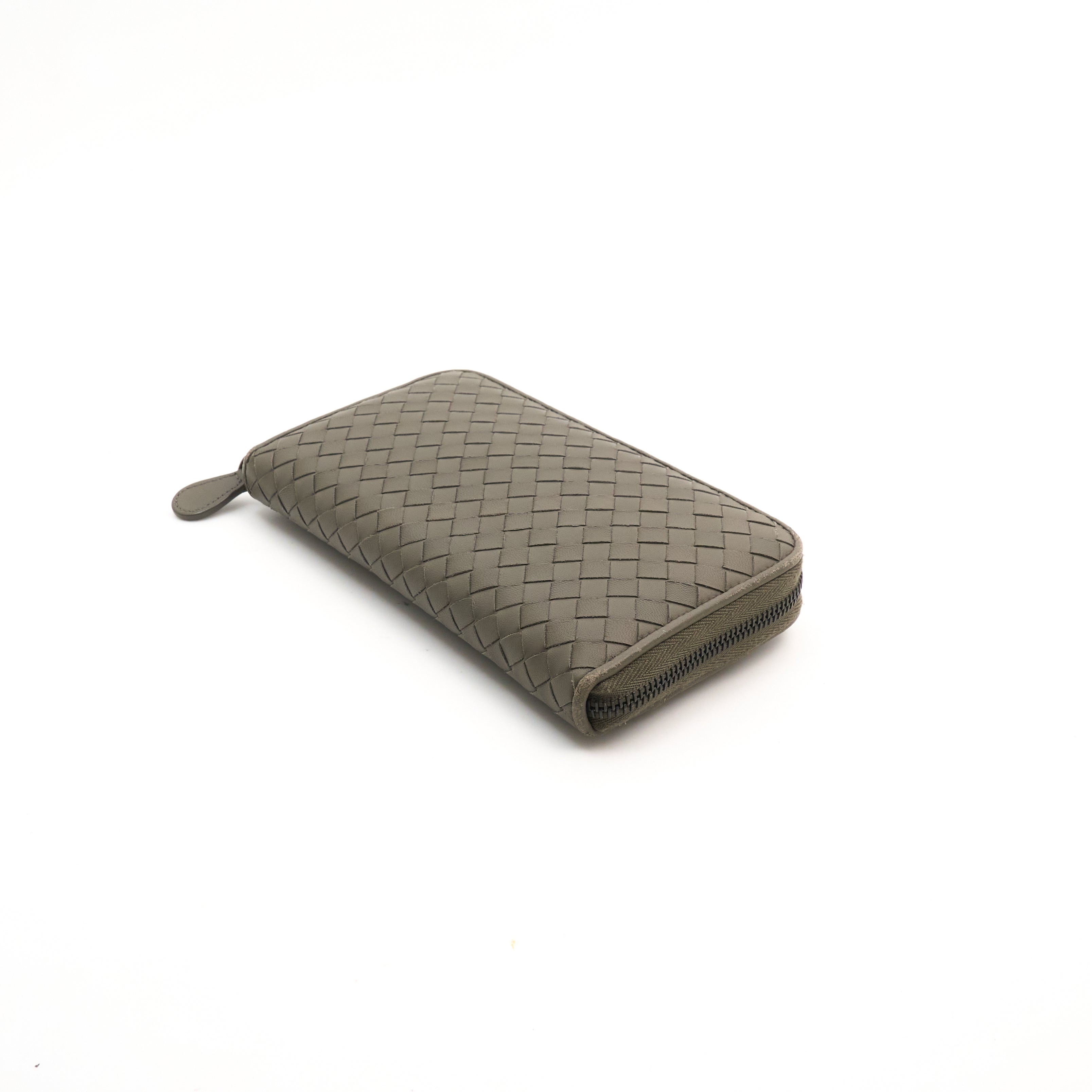 Bottega Veneta Intrecciato Leather Zip Around Wallet