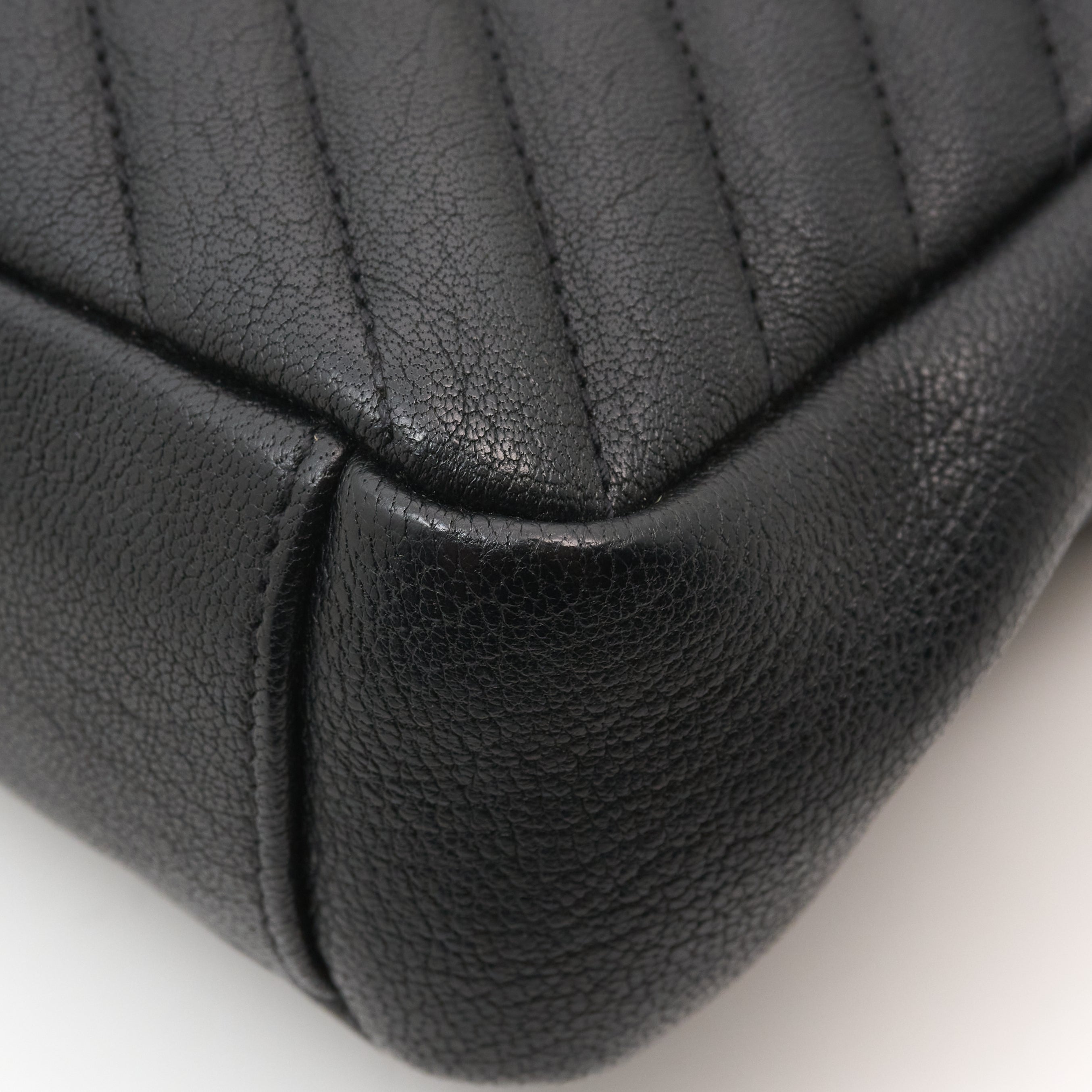 Saint Laurent College Black Leather Bag