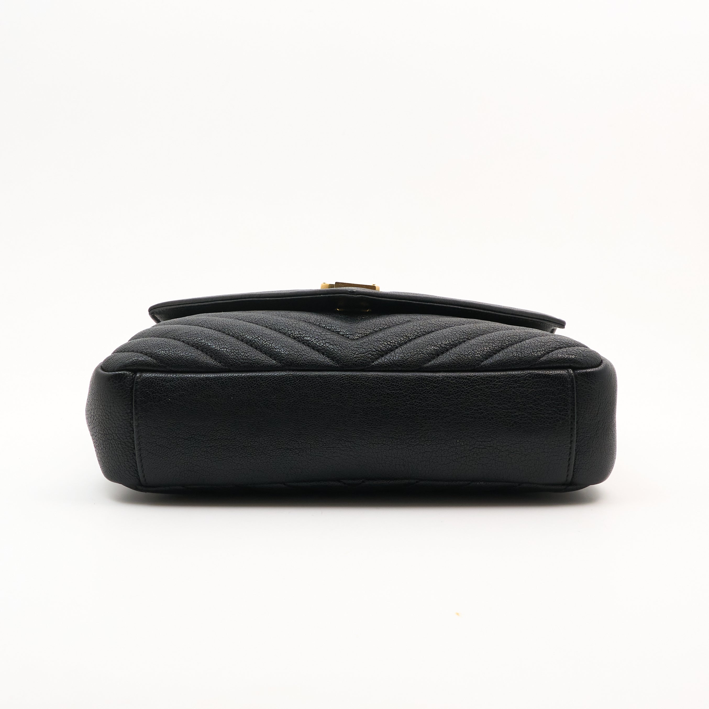Saint Laurent College Black Leather Bag