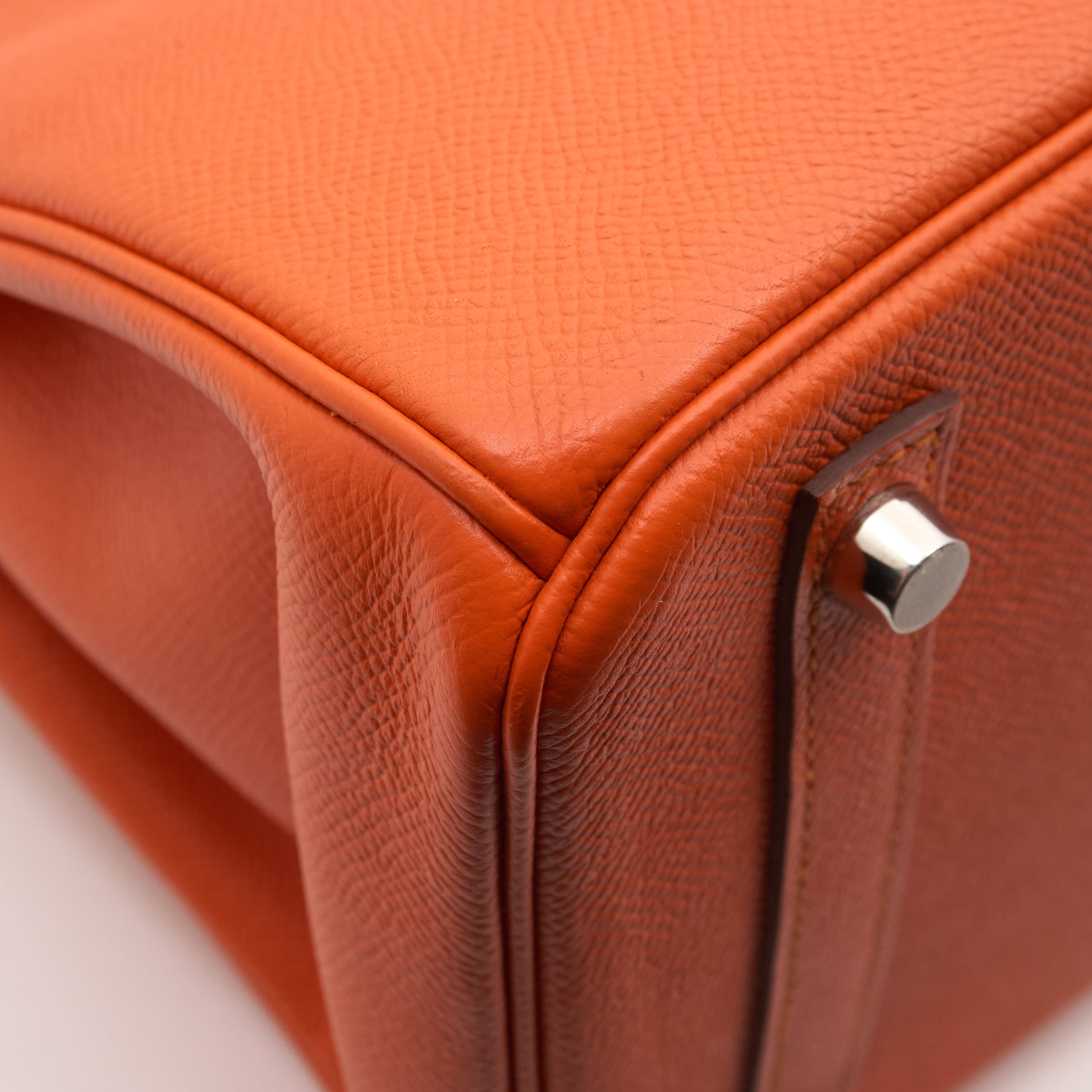 Hermes Birkin 30 Epsom Orange H PHW Stamp A
