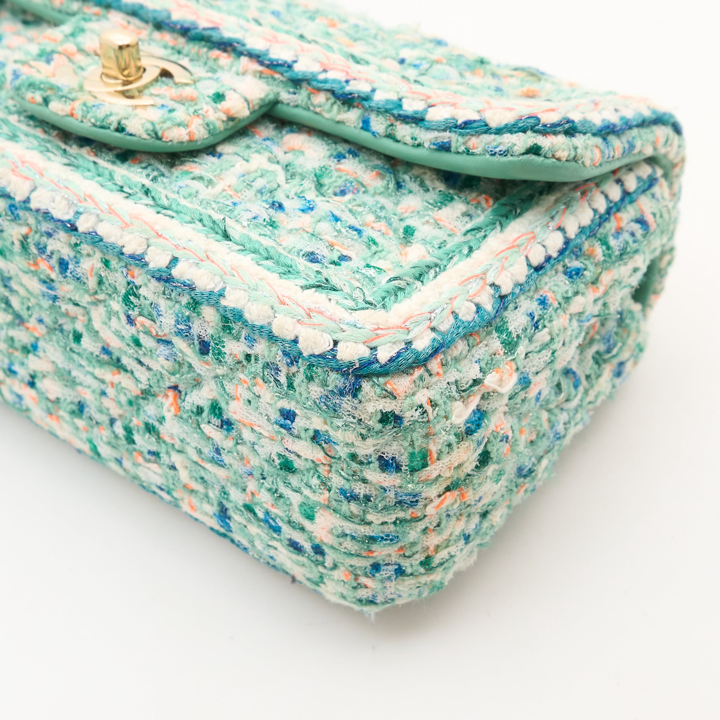 Chanel Classic Tweed Flap Bag LGHW