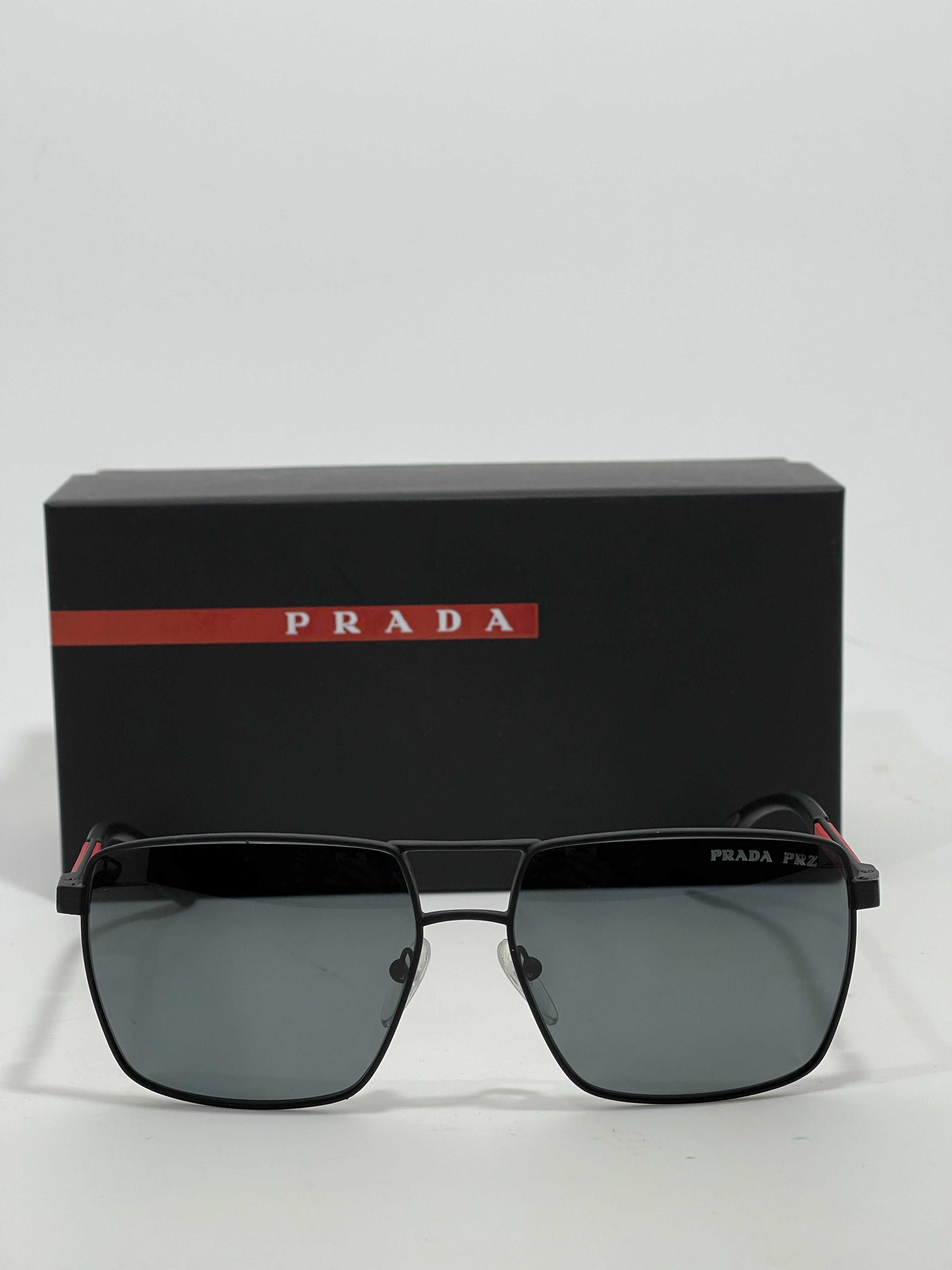 Prada 0PS02WS Stainless Steel Sunglasses in Black and Red