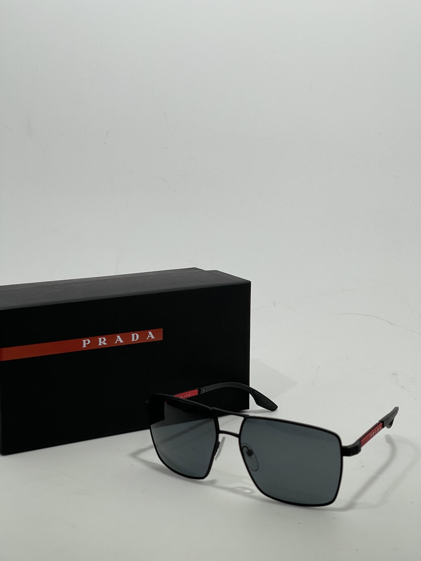 Prada 0PS02WS Stainless Steel Sunglasses in Black and Red