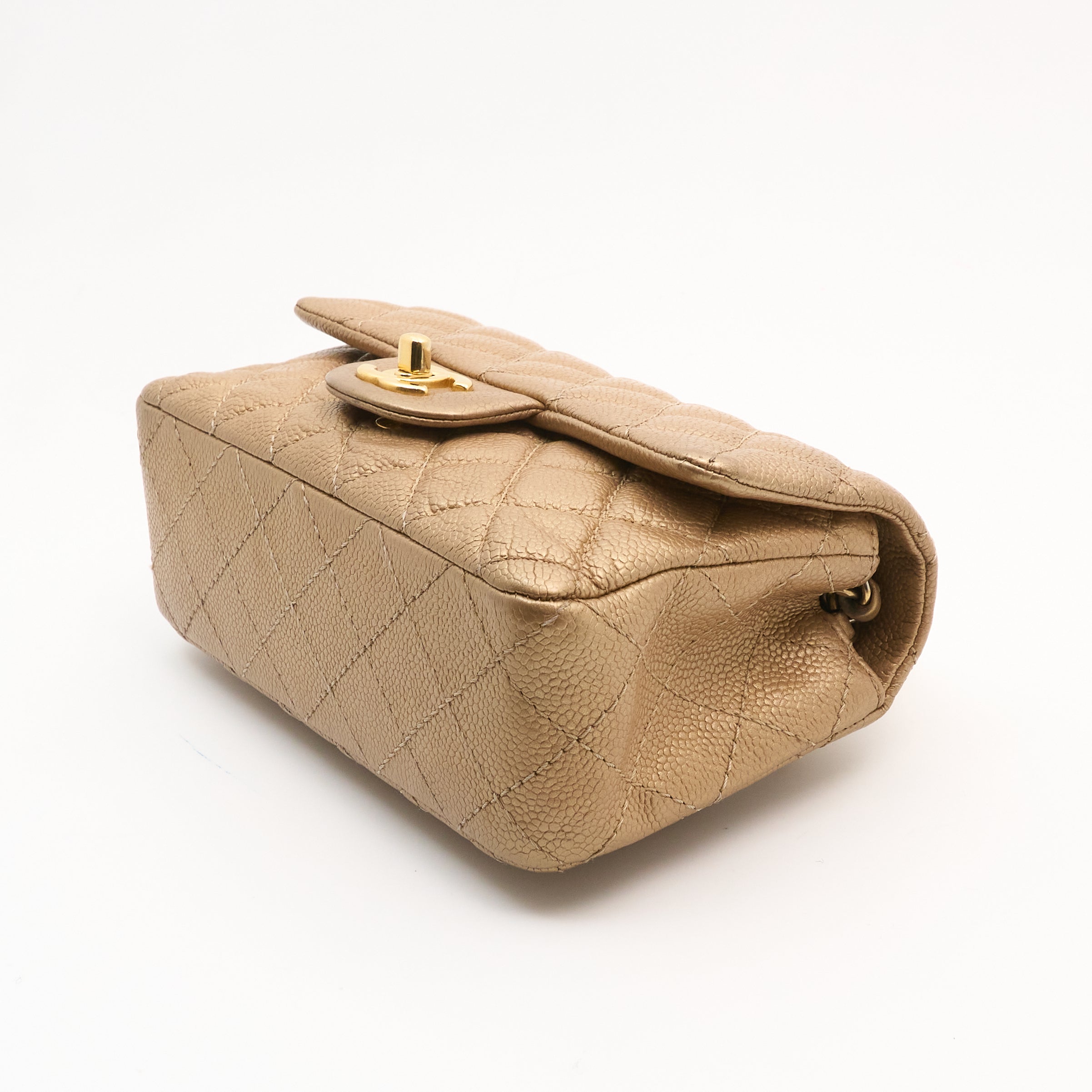Chanel Gold Caviar Mini Flap Bag GHW