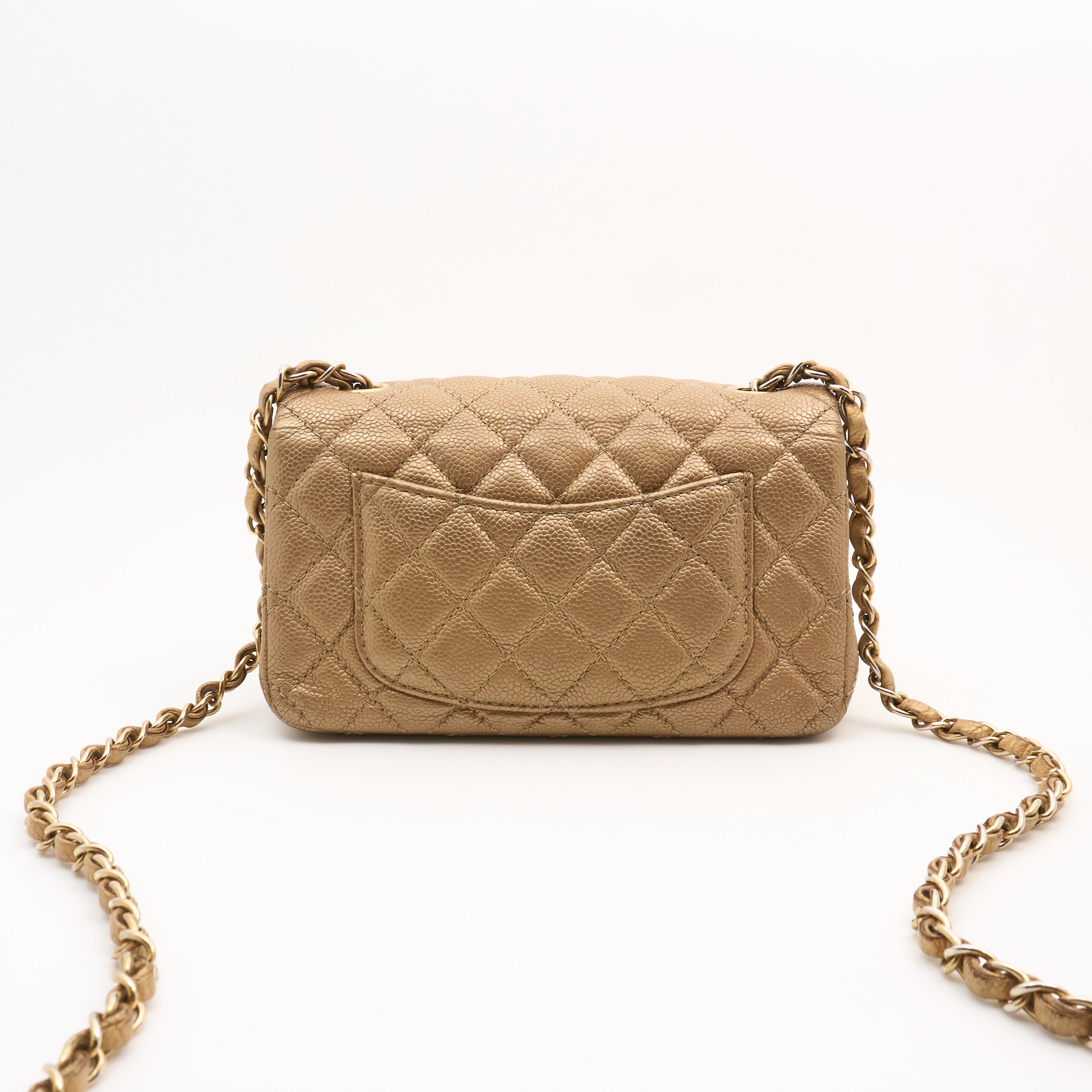 Chanel Gold Caviar Mini Flap Bag GHW