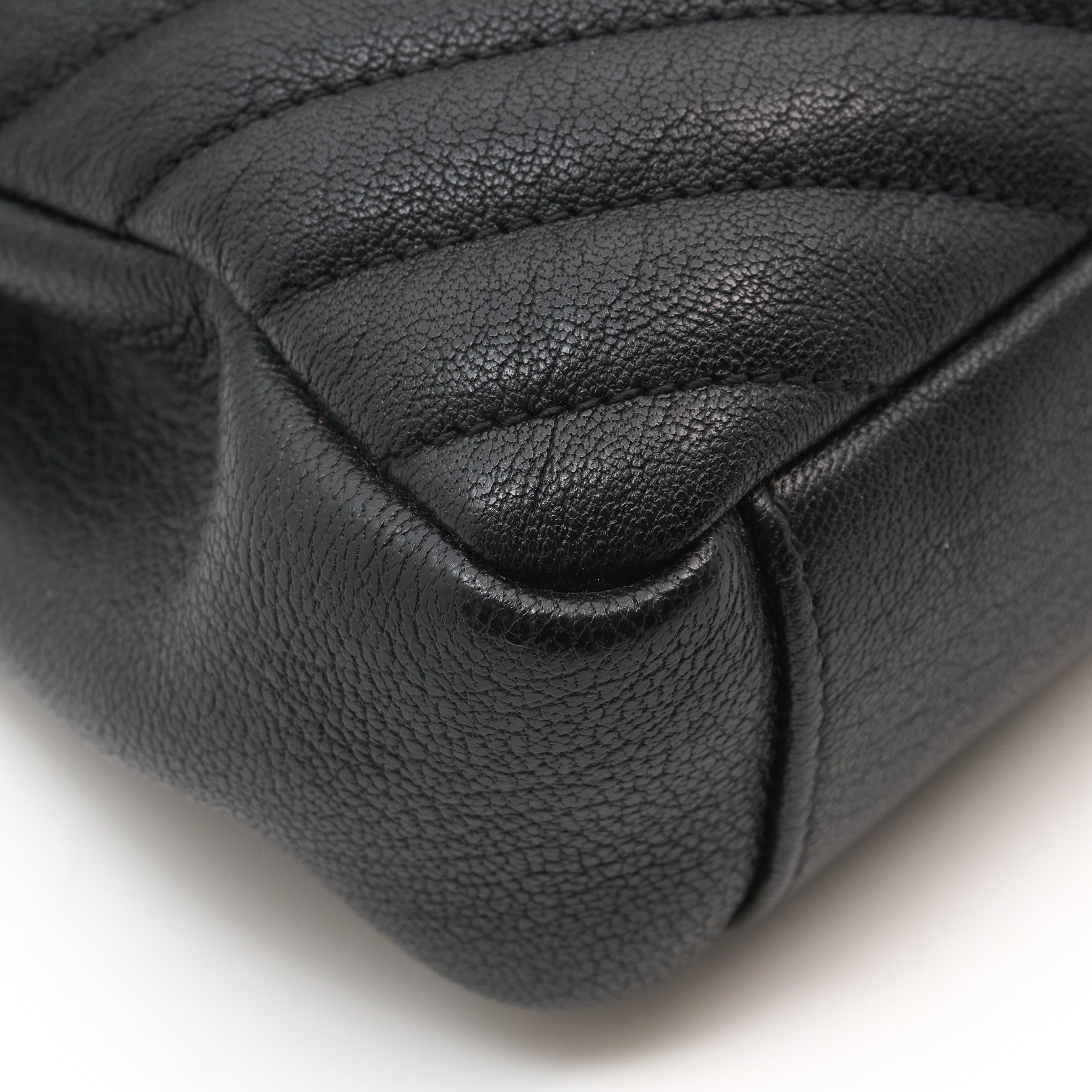 Saint Laurent College Black Leather Bag