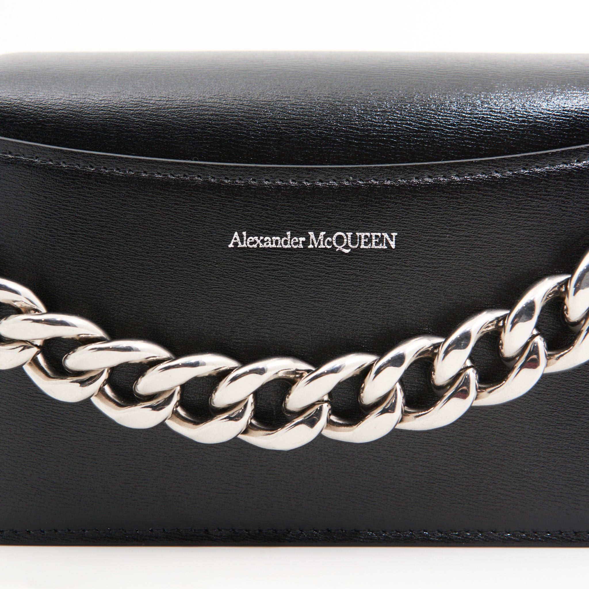 Alexander McQueen Leather The Knuckle Mini in Black SHW