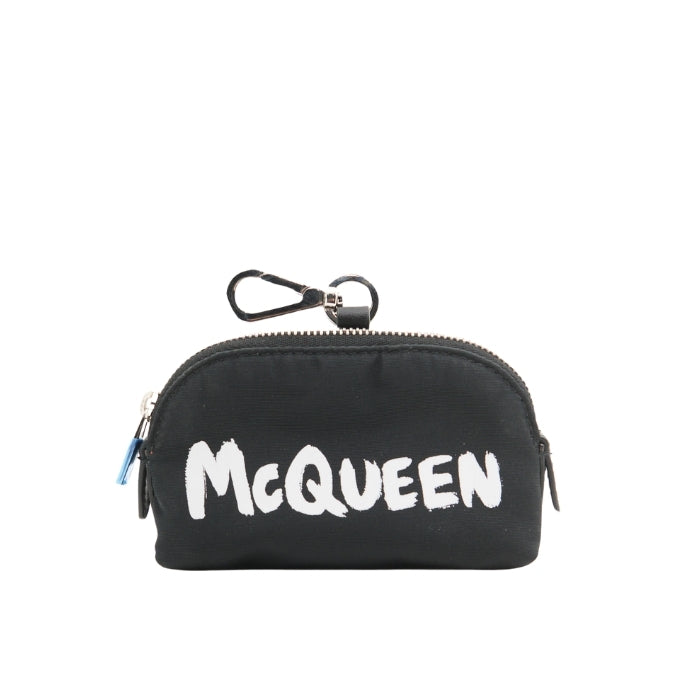Alexander McQueen Nylon Logo Pouch in Black SHW