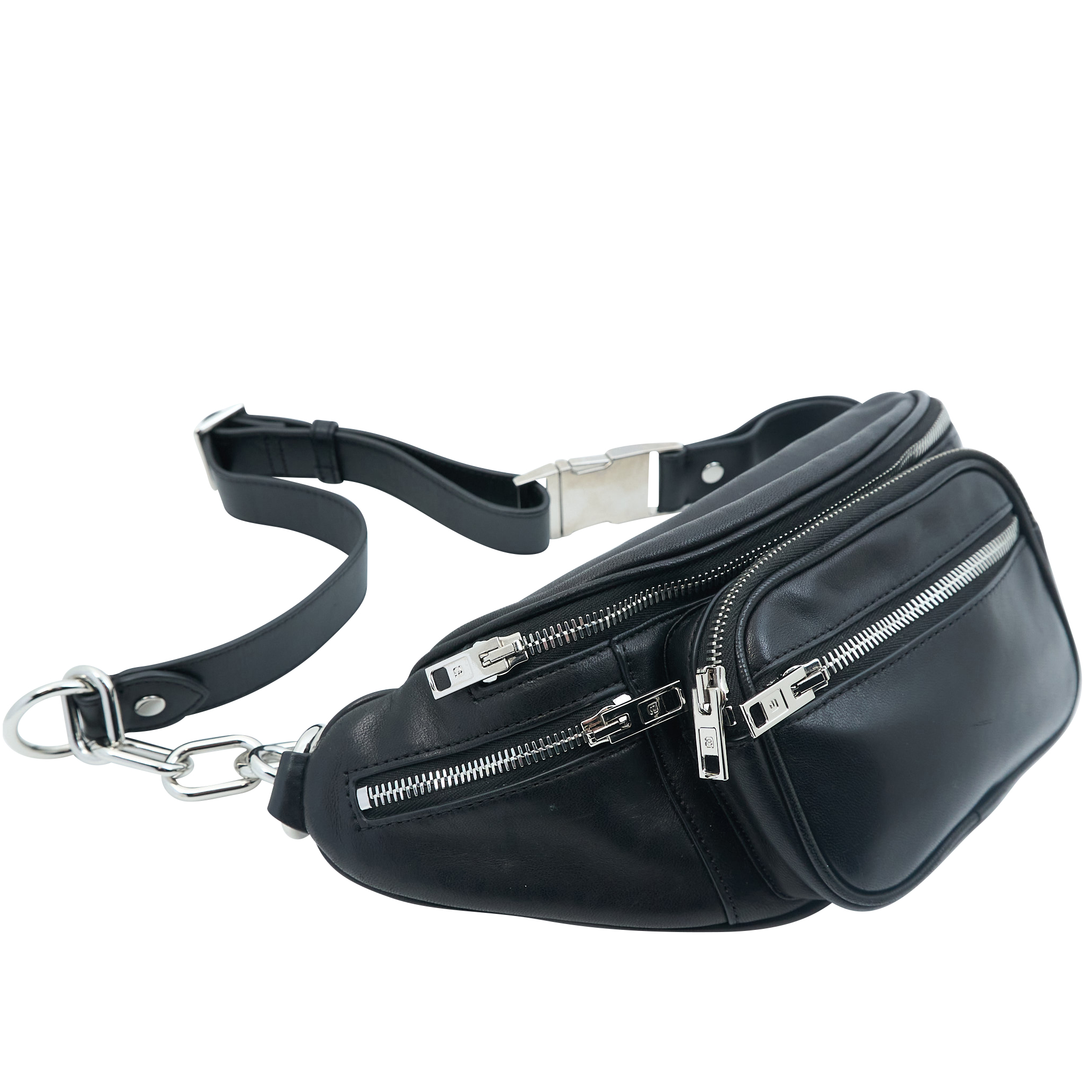 Alexander Wang Black Pocket Zipped Bumbag