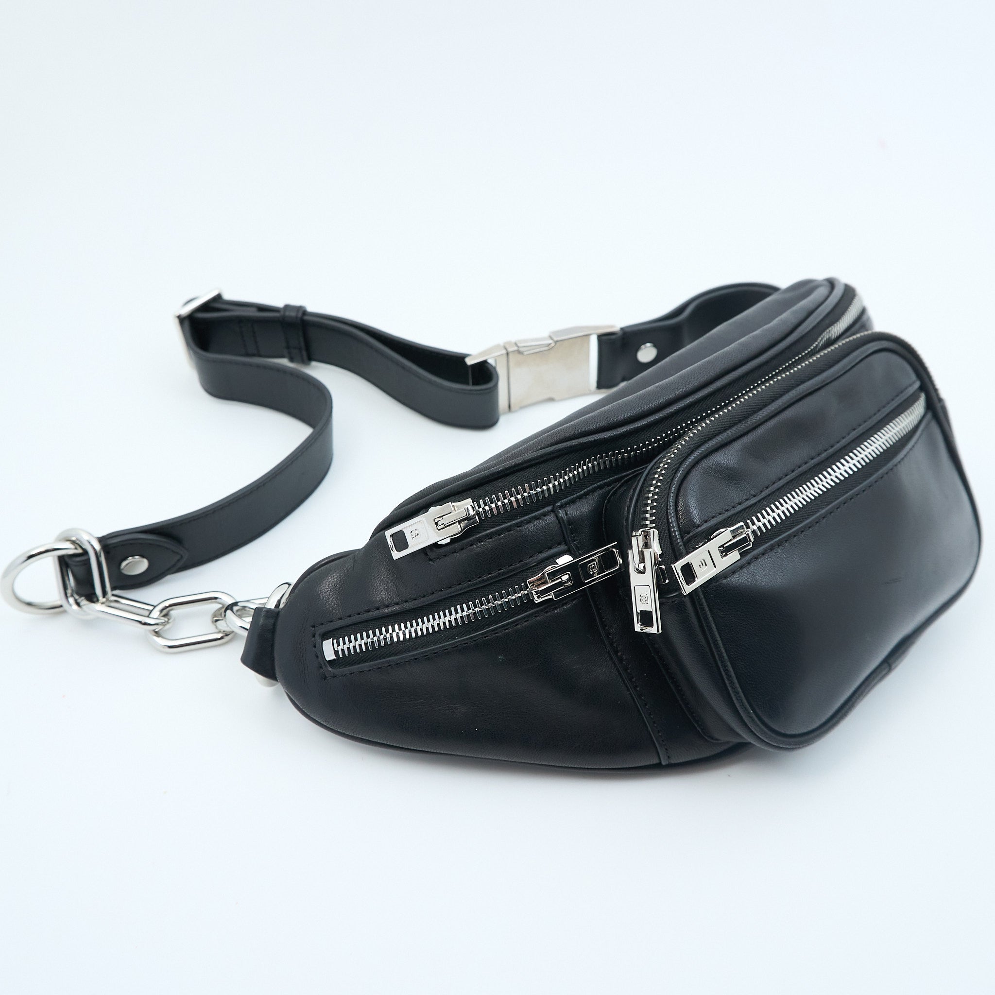 Alexander Wang Black Pocket Zipped Bumbag