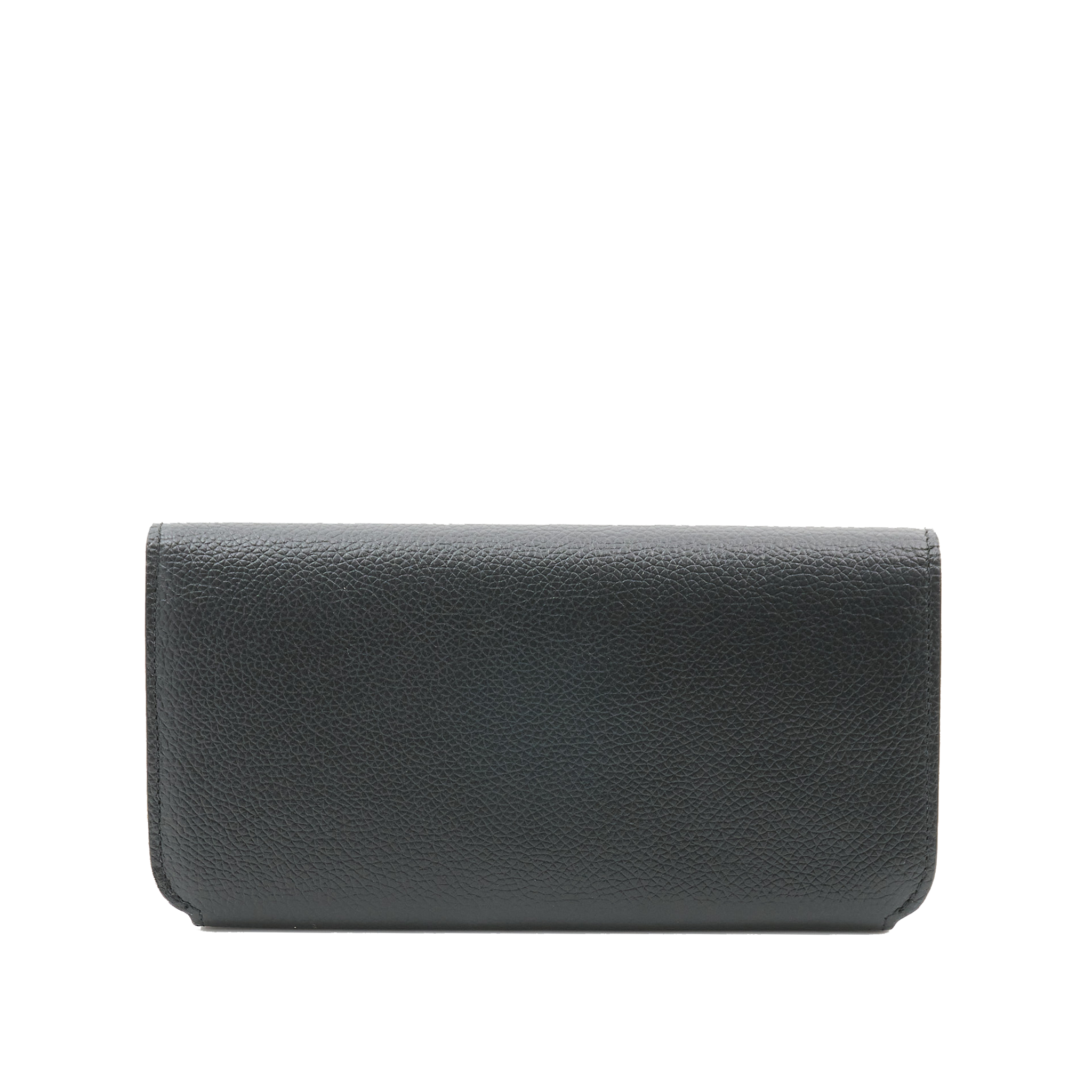 Balenciaga Black Leather Flap Wallet