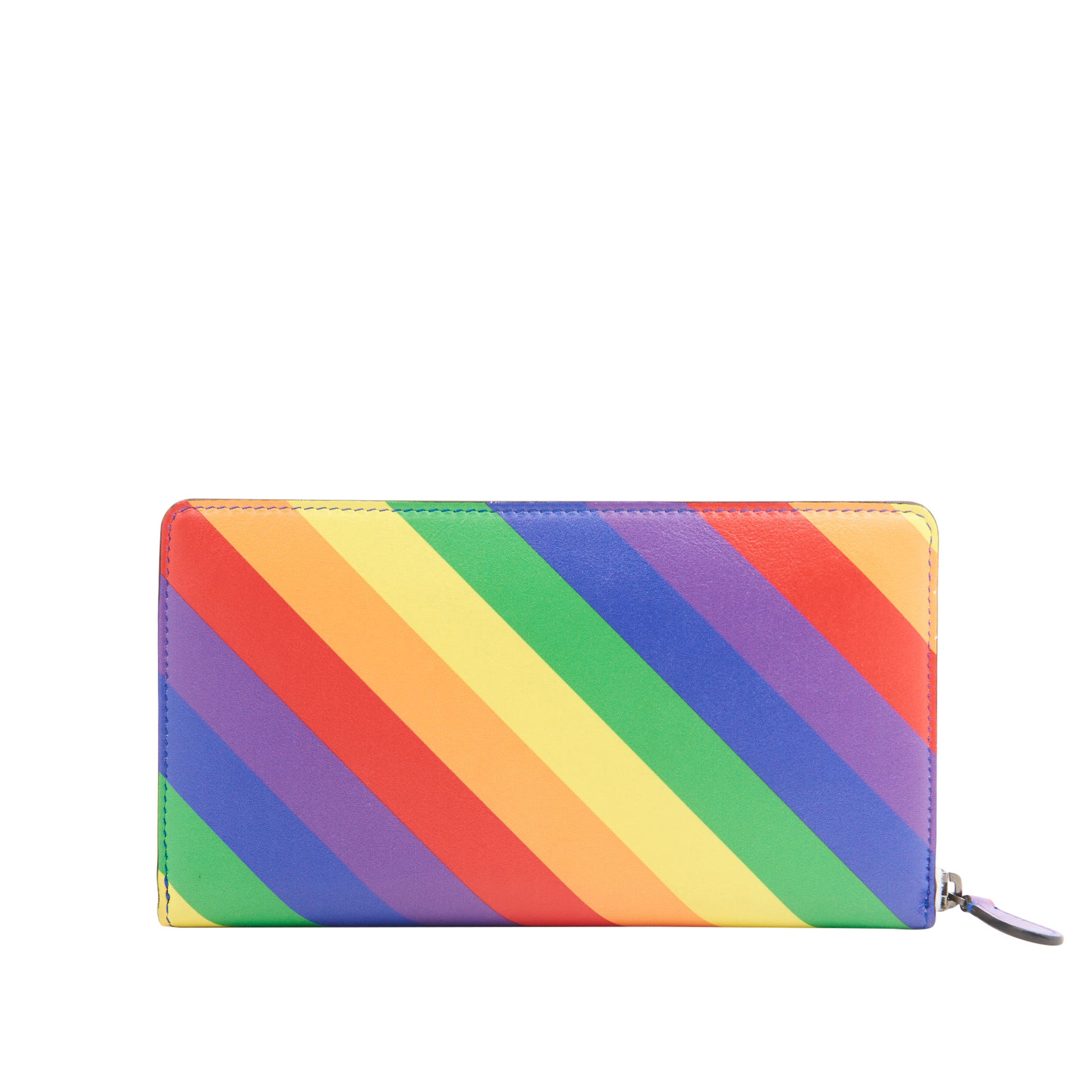 Balenciaga Leather Ville Zip Wallet in Rainbow