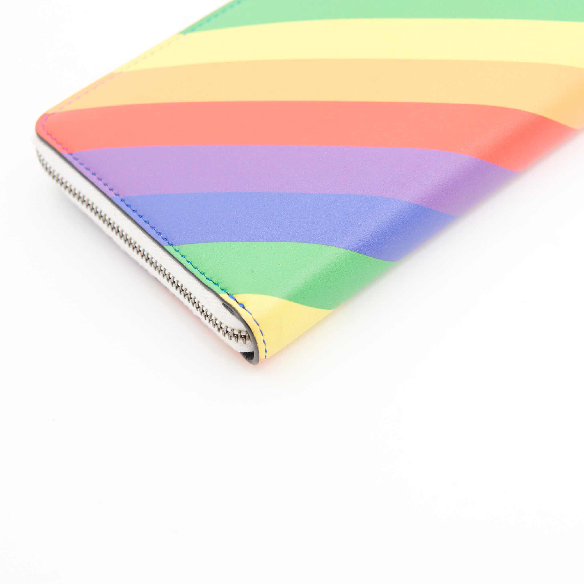 Balenciaga Leather Ville Zip Wallet in Rainbow