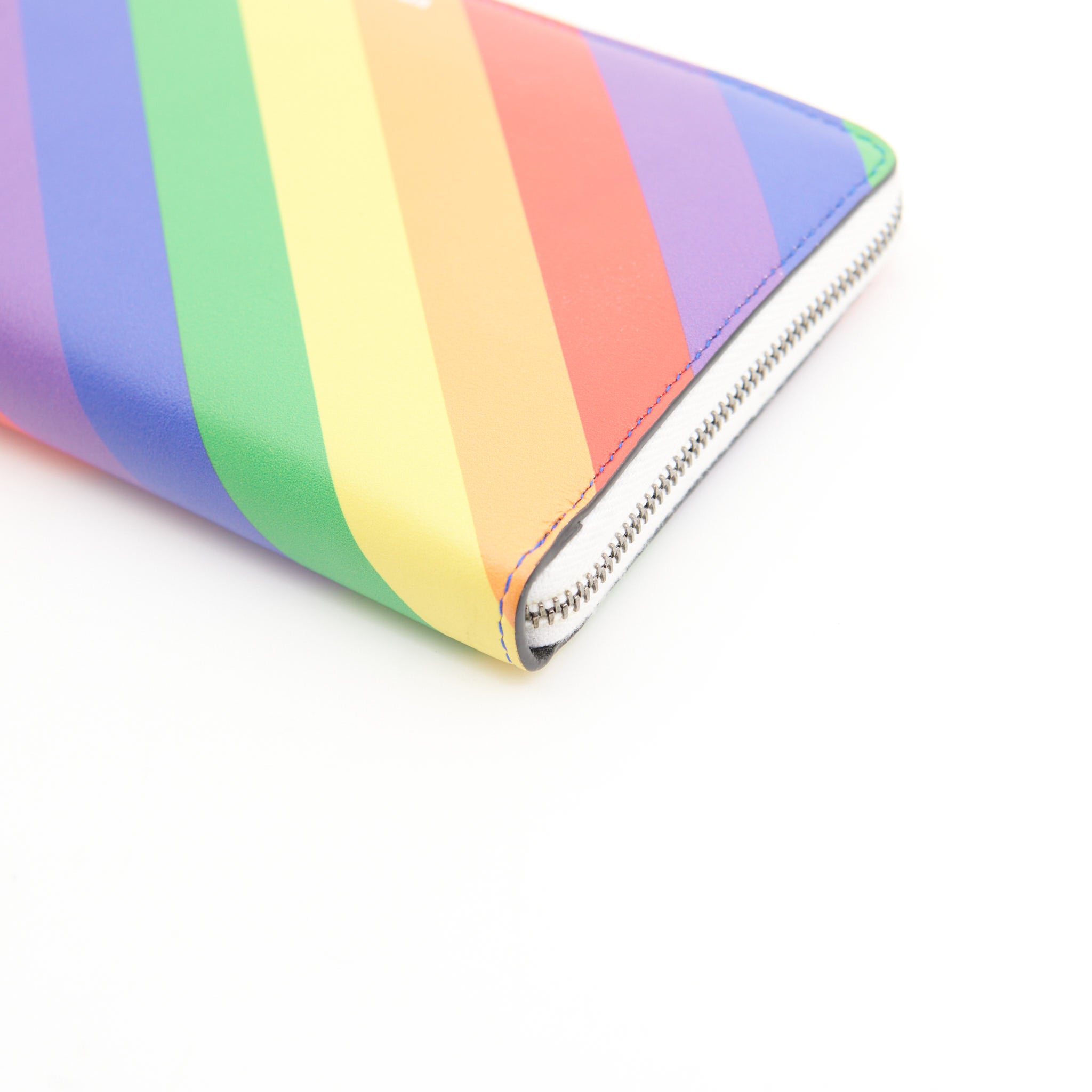 Balenciaga Leather Ville Zip Wallet in Rainbow