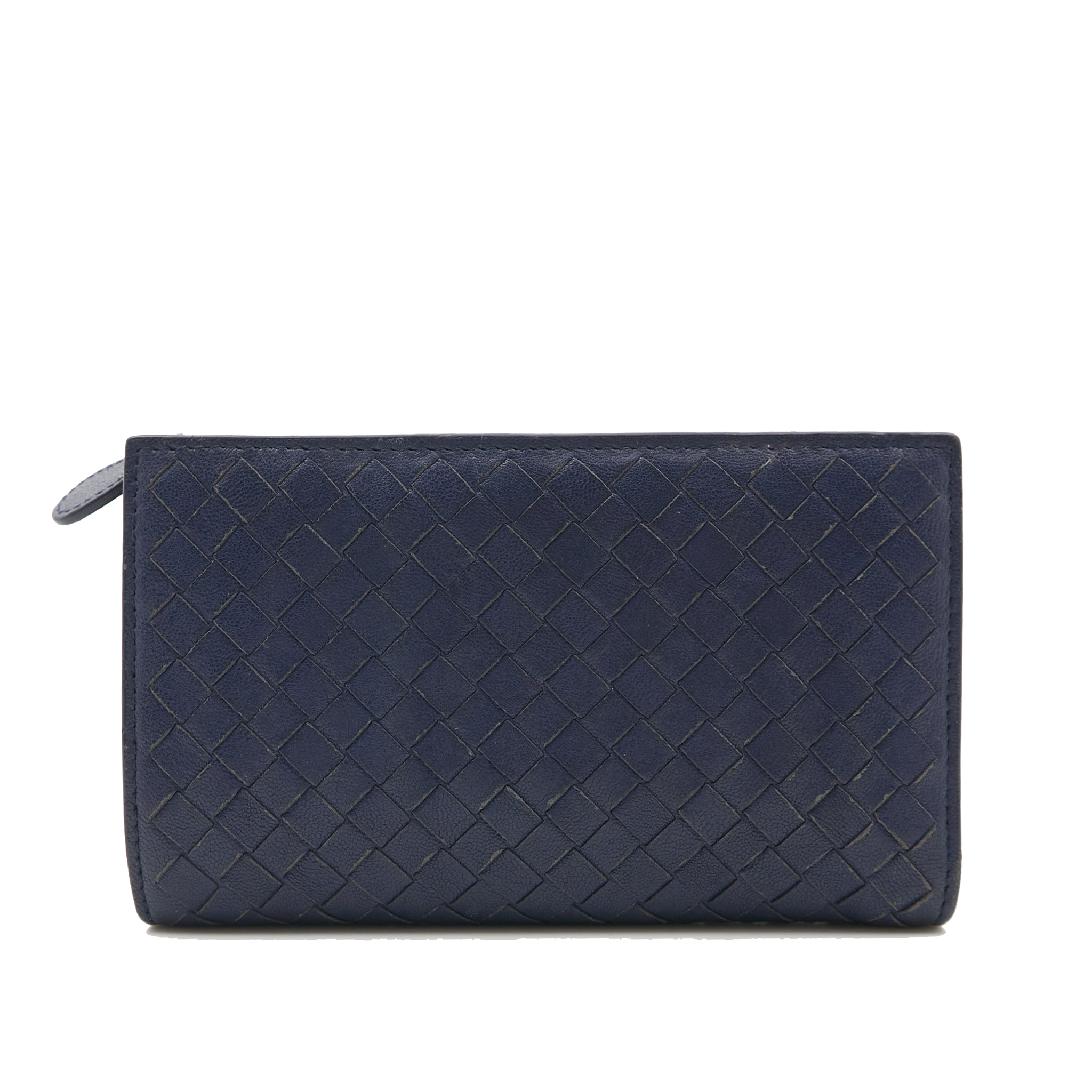 Bottega Veneta Intrecciato Navy Nappa Wallet