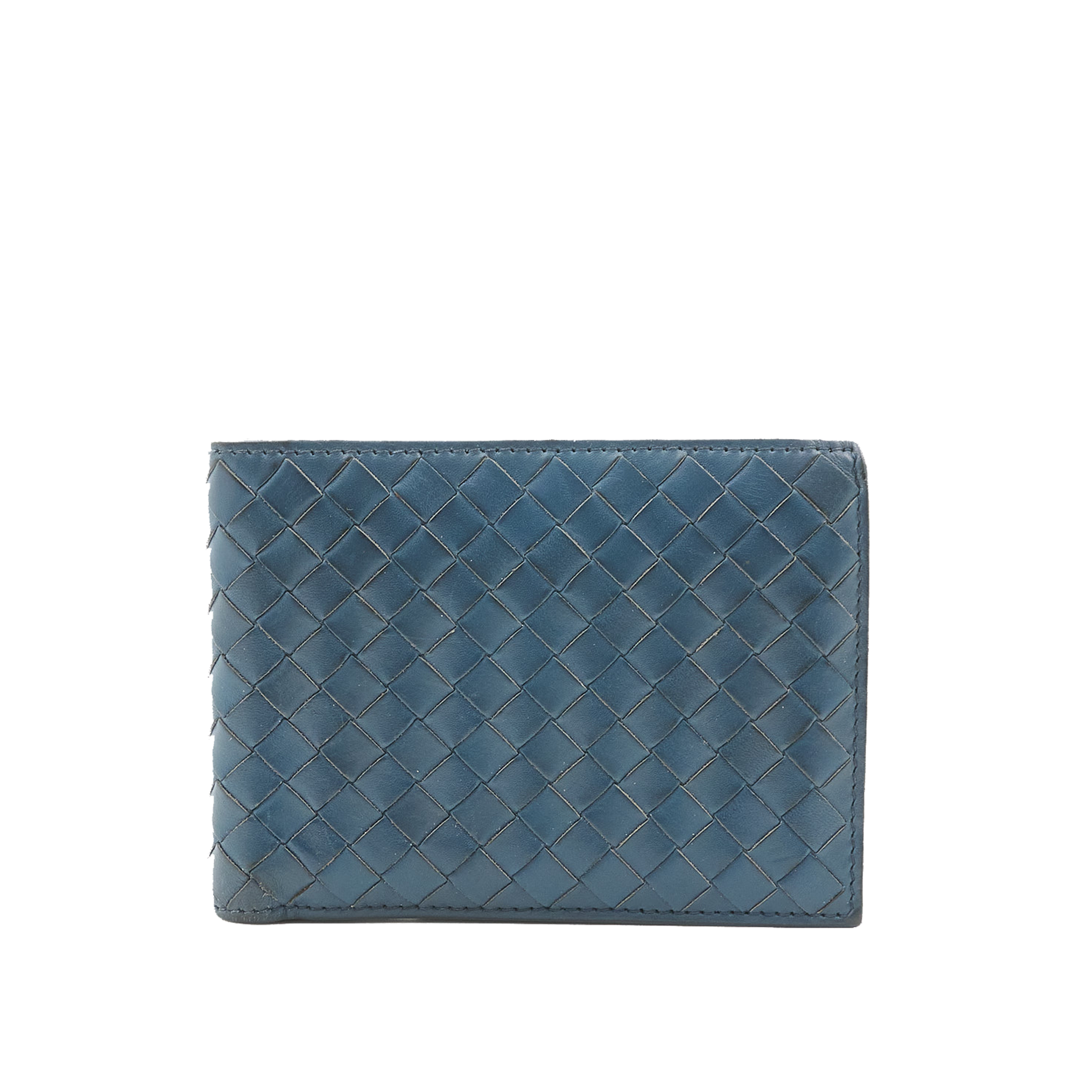 Bottega Veneta Navy Leather Wallet