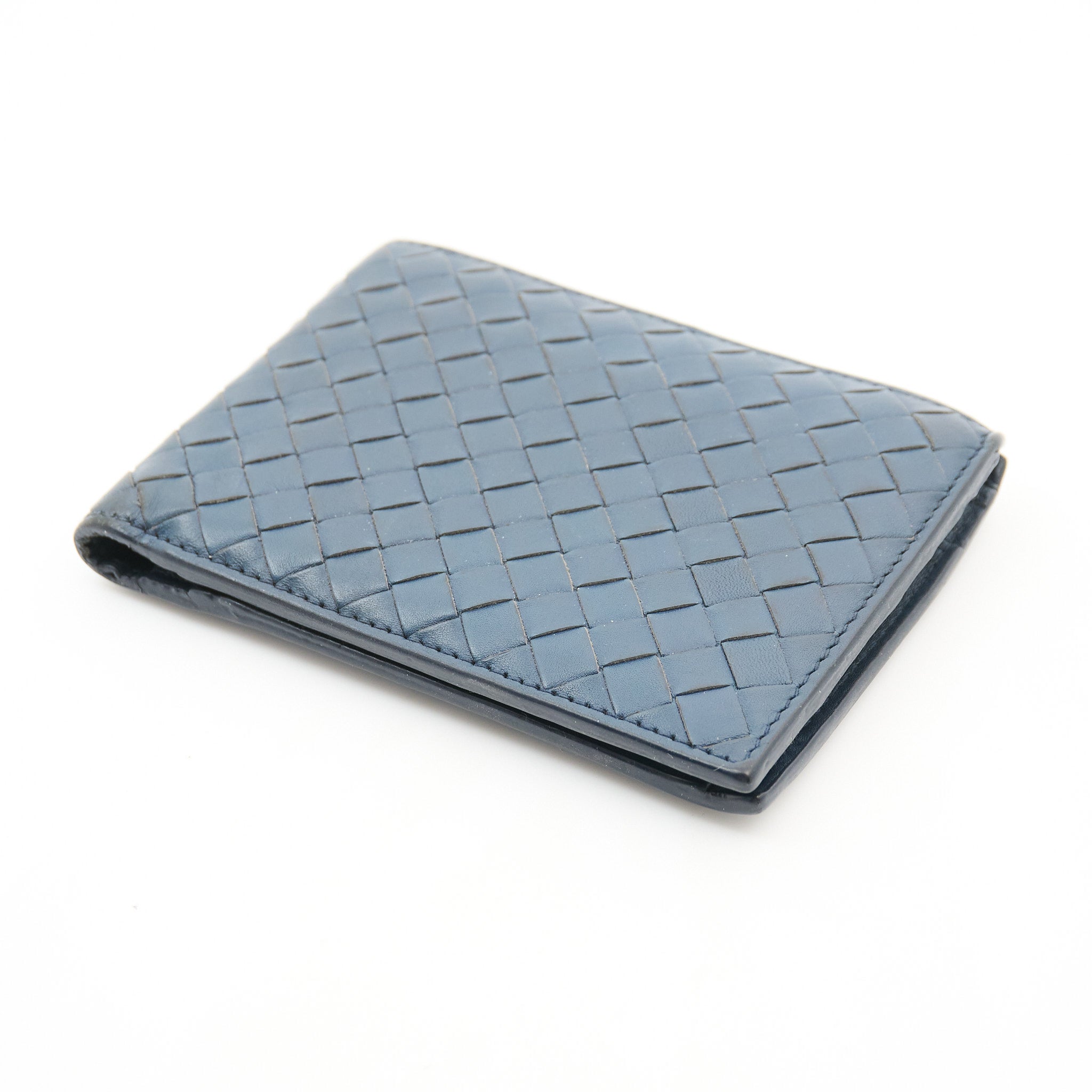 Bottega Veneta Navy Leather Wallet