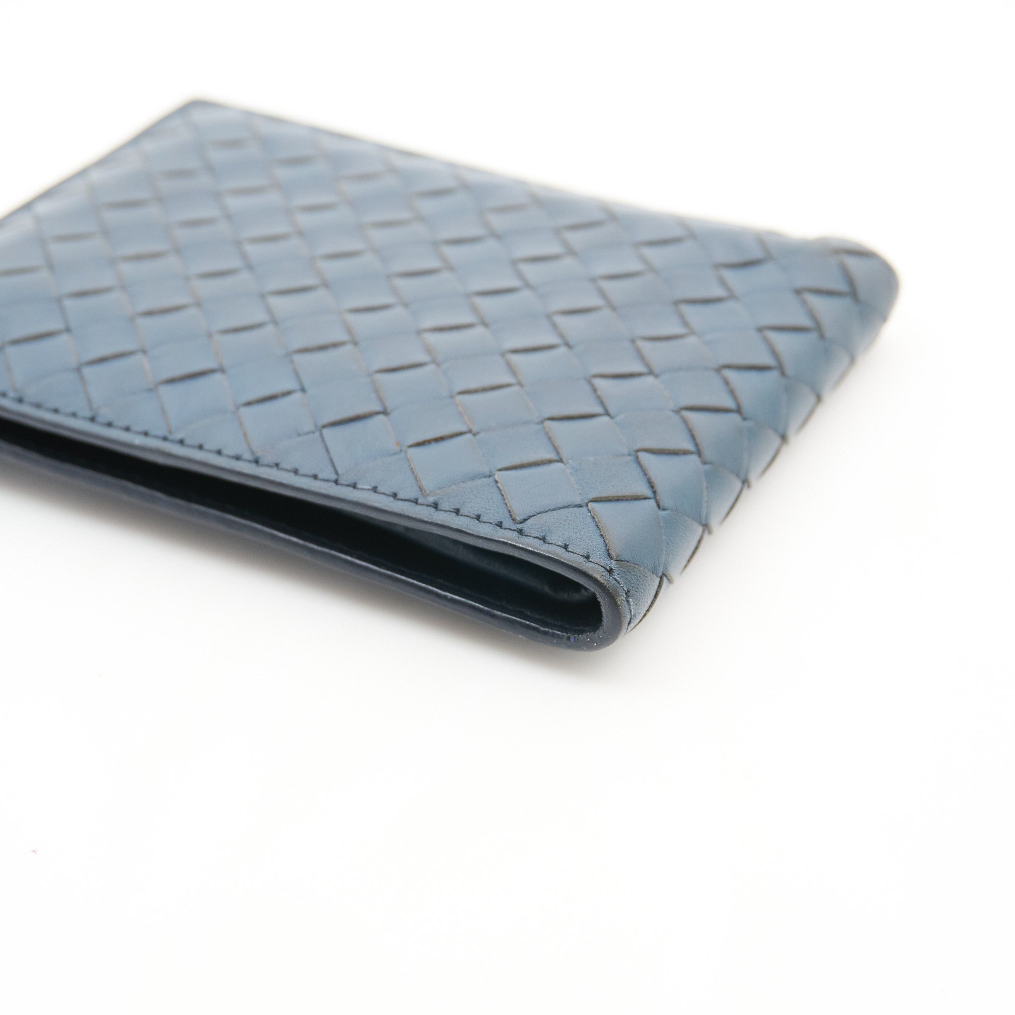 Bottega Veneta Navy Leather Wallet