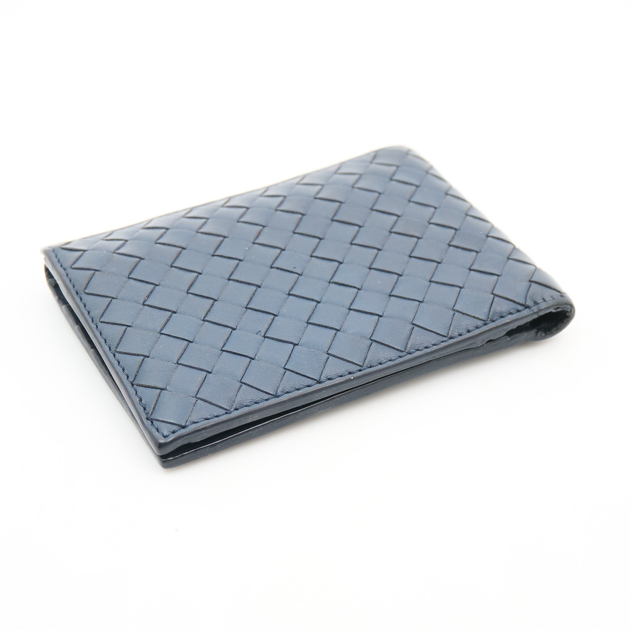 Bottega Veneta Navy Leather Wallet