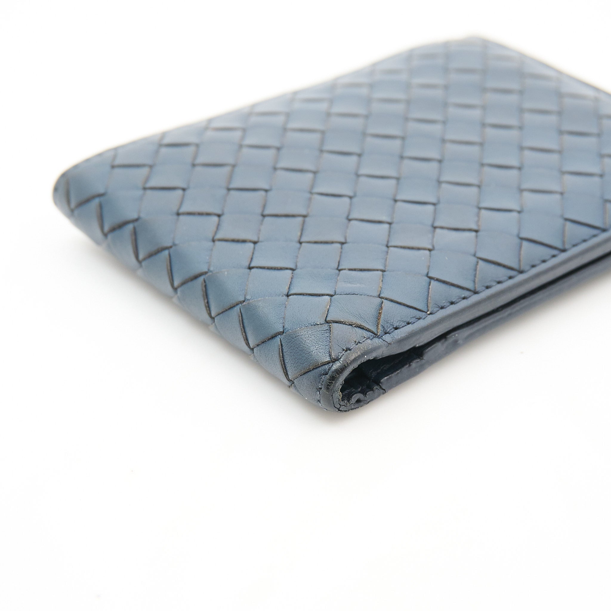 Bottega Veneta Navy Leather Wallet