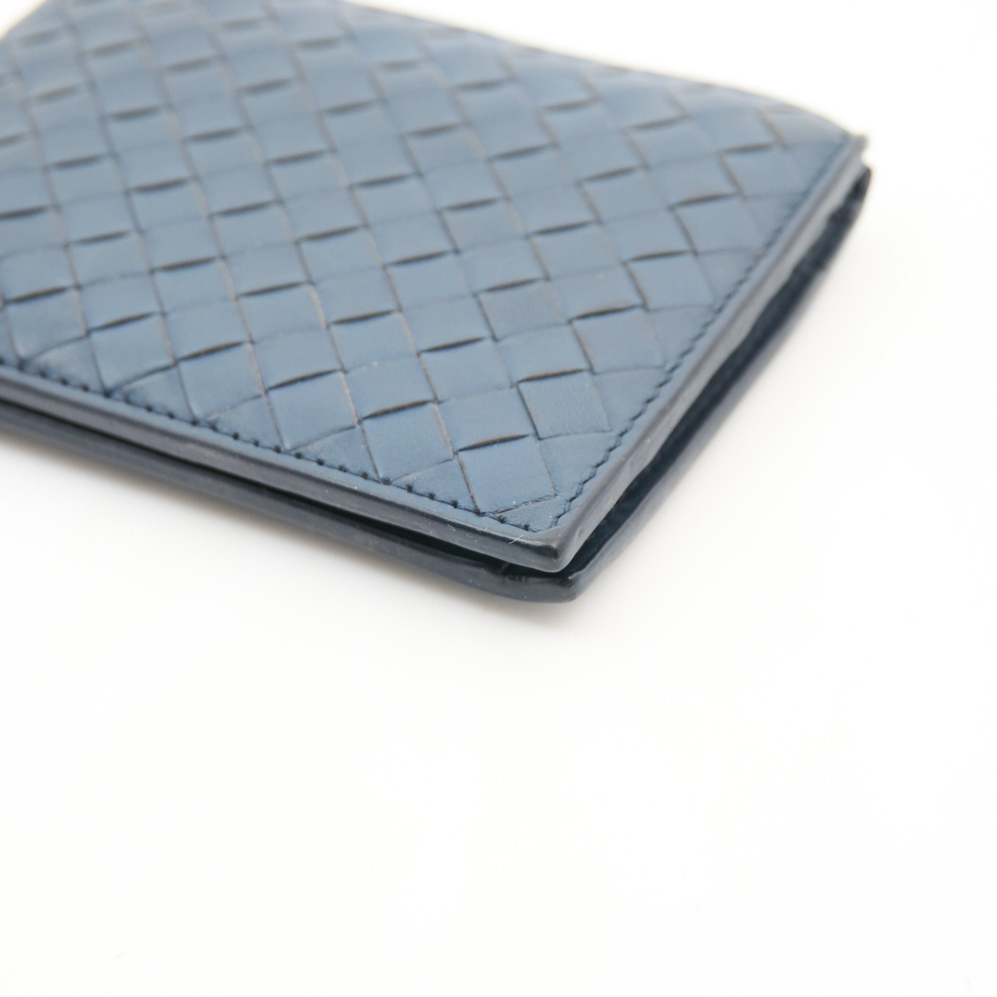 Bottega Veneta Navy Leather Wallet