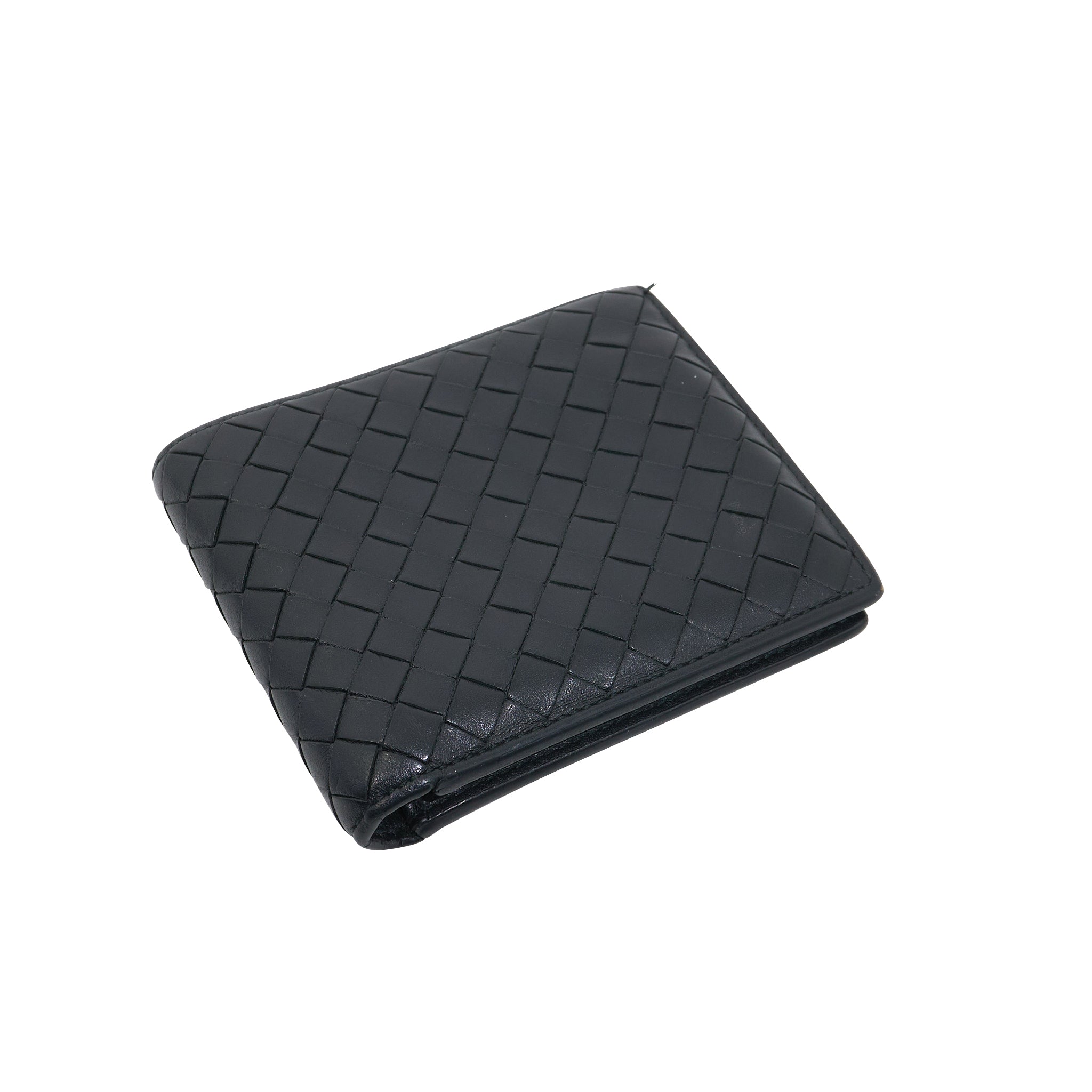 Bottega Veneta Intrecciato Leather Black Wallet