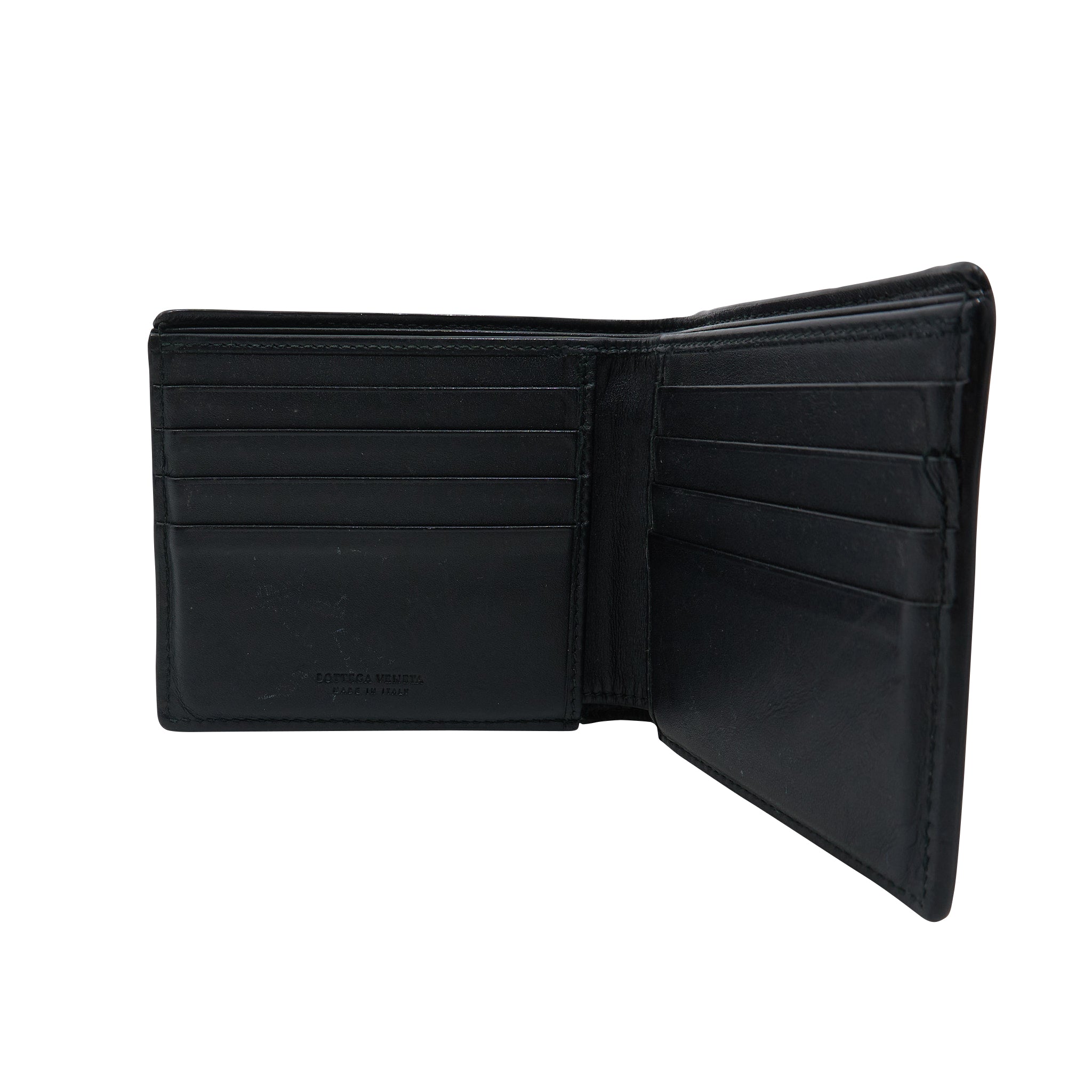 Bottega Veneta Intrecciato Leather Black Wallet