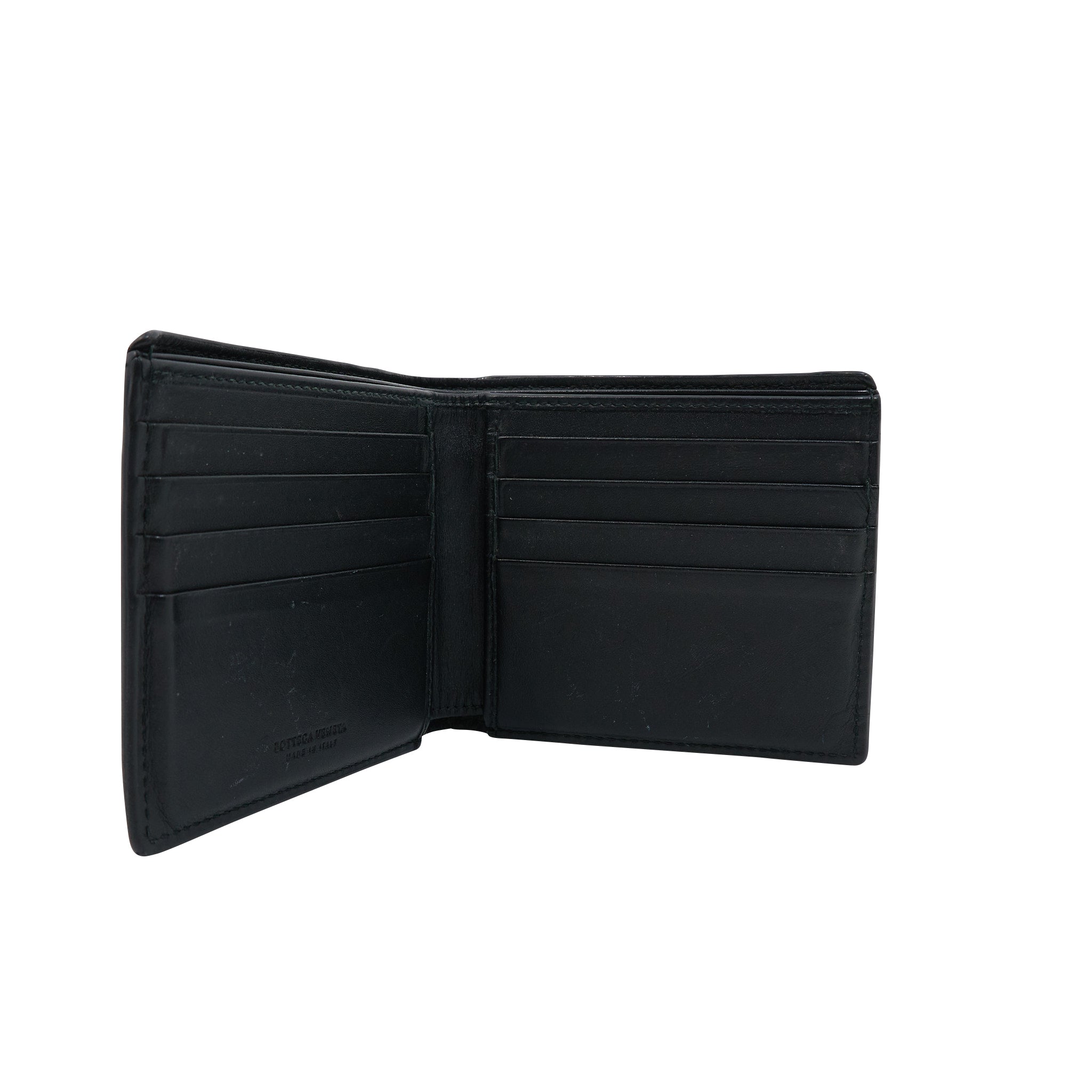 Bottega Veneta Intrecciato Leather Black Wallet