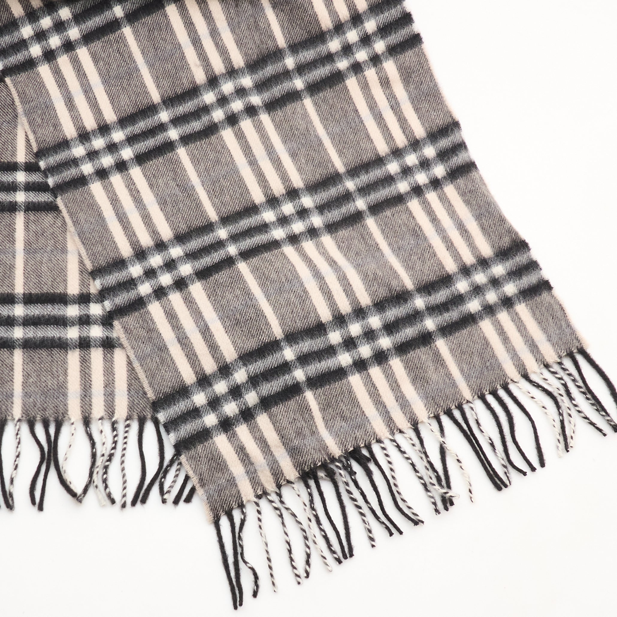 Burberry Cashmere Check Scarf Black