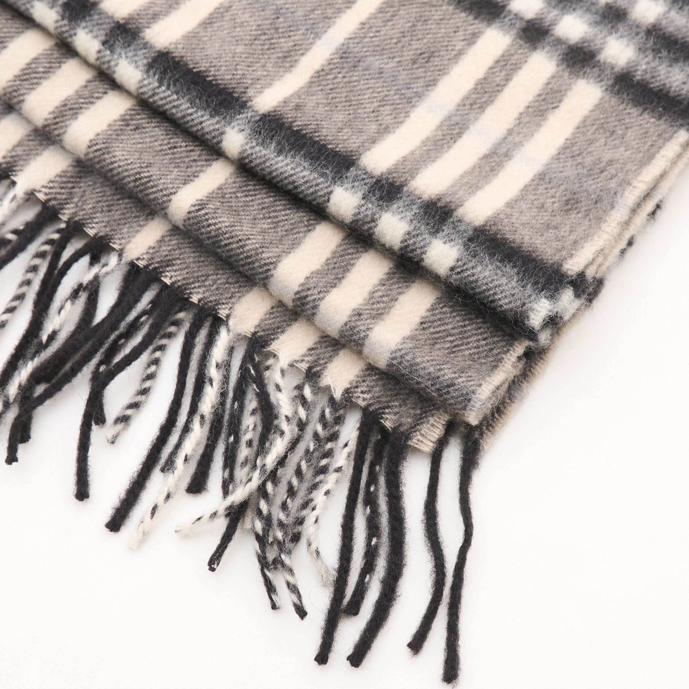 Burberry Cashmere Check Scarf Black