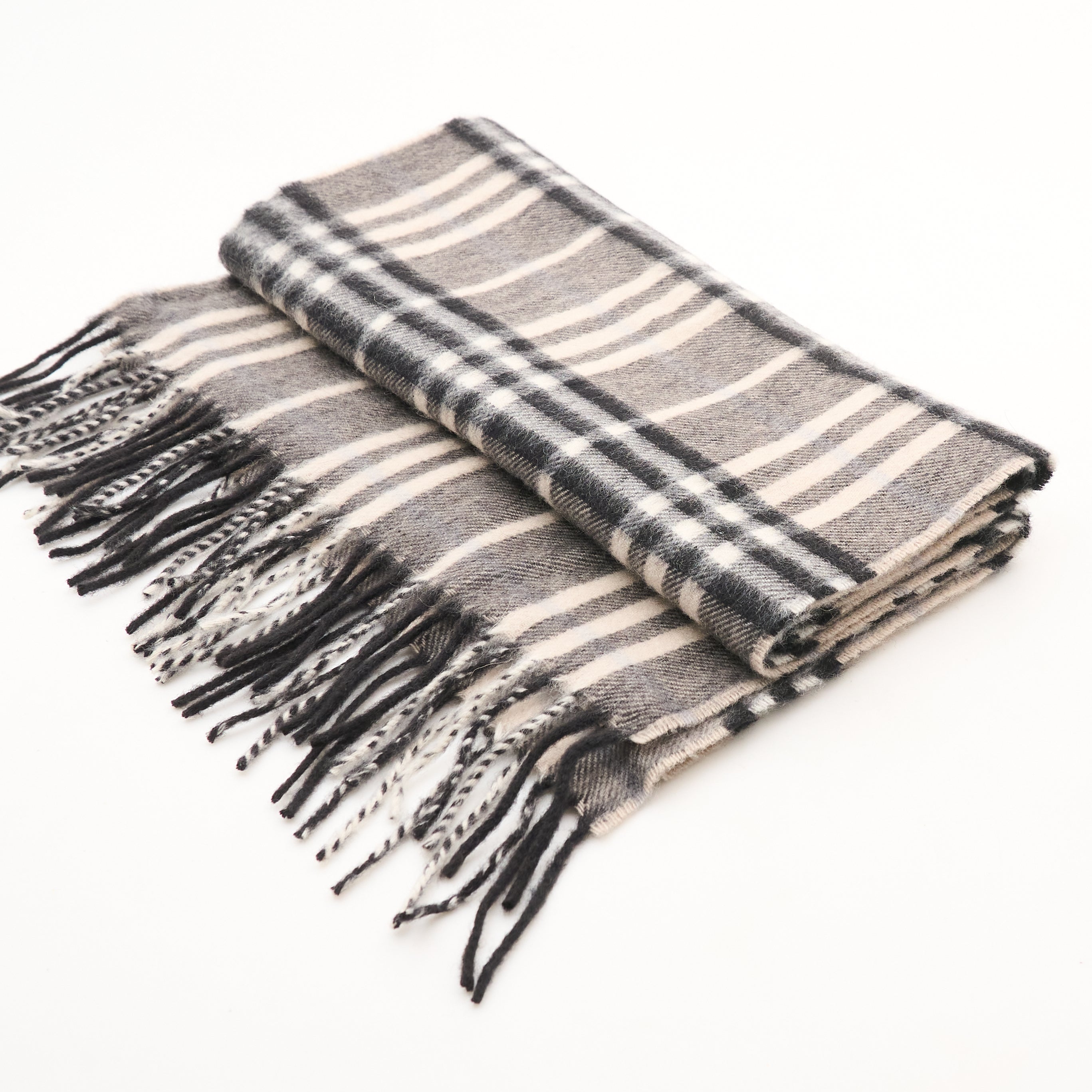 Burberry Cashmere Check Scarf Black