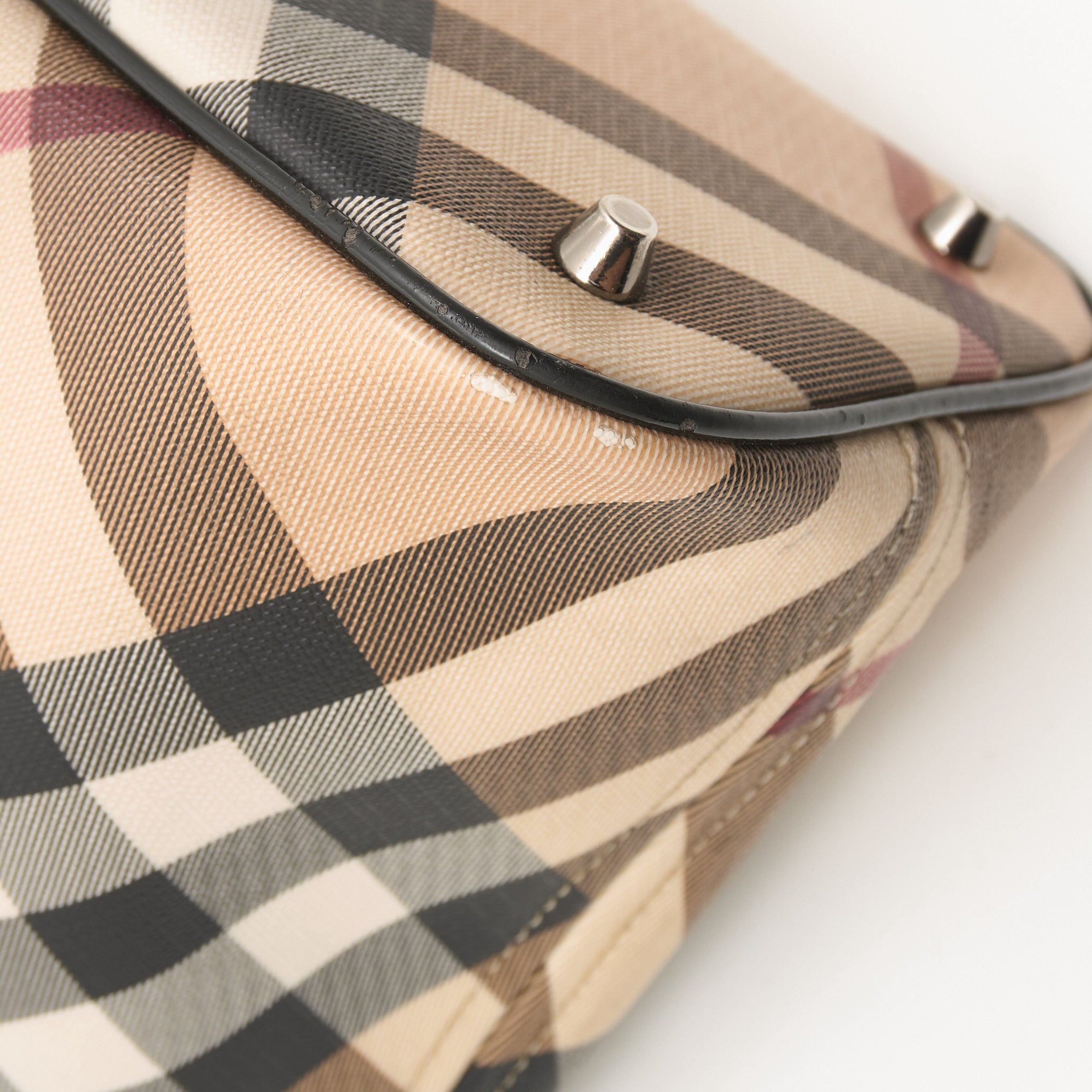 Burberry Check Canvas & Leather Tote