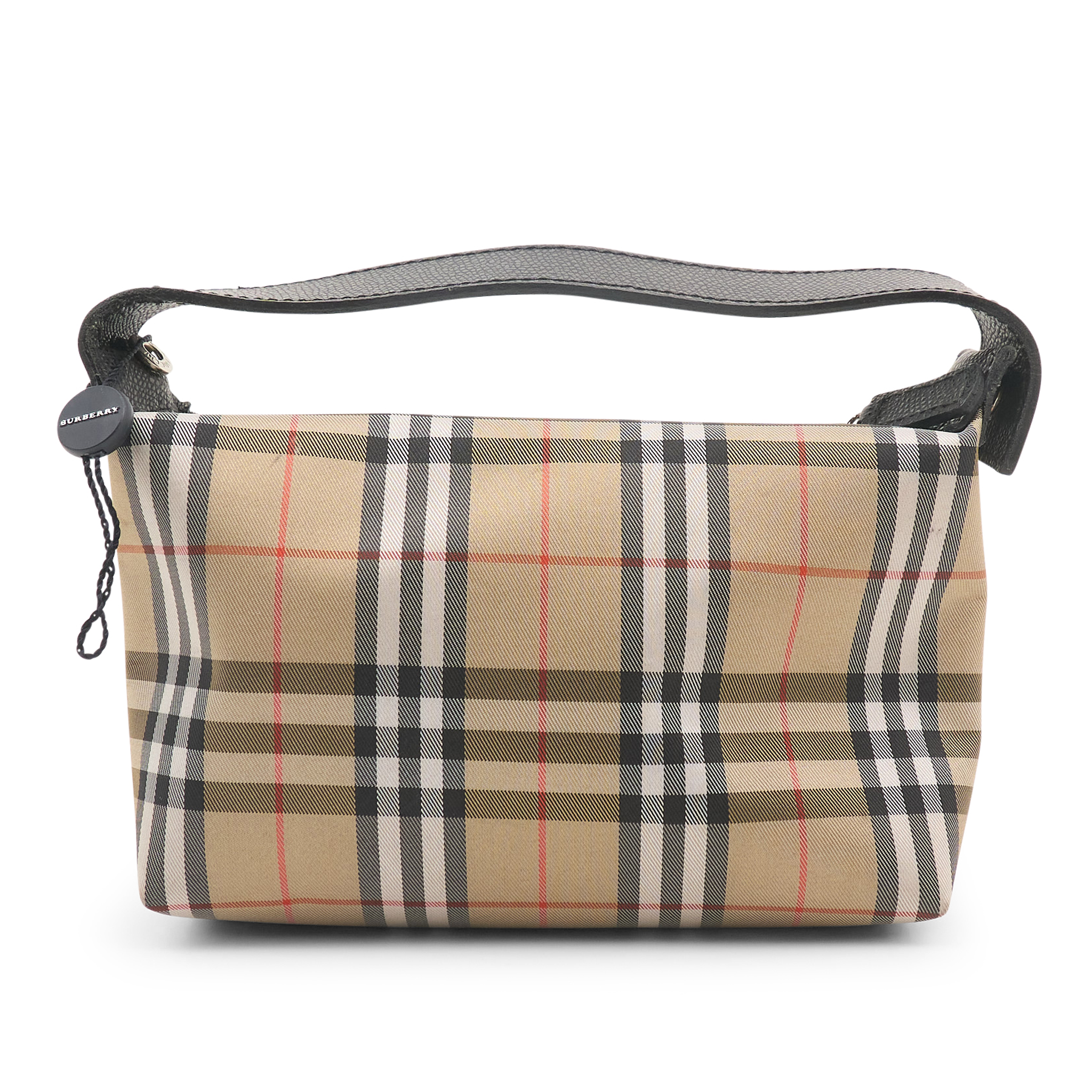 Burberry Check Canvas Pouch Bag