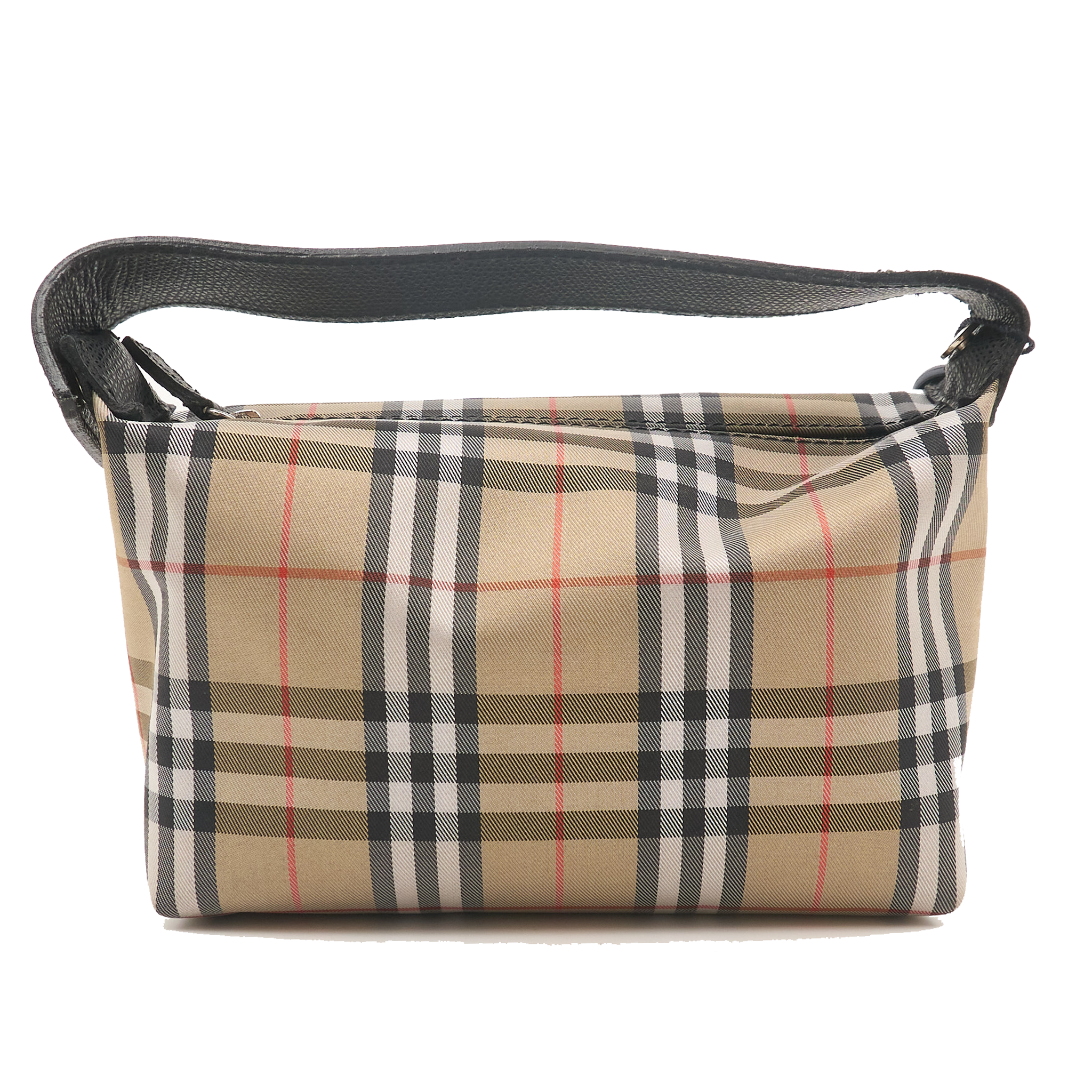 Burberry Check Canvas Pouch Bag