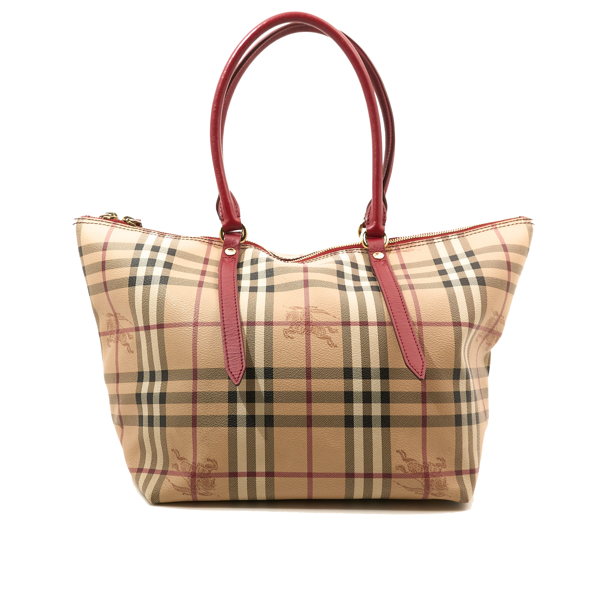 Burberry Check & Leather Tote