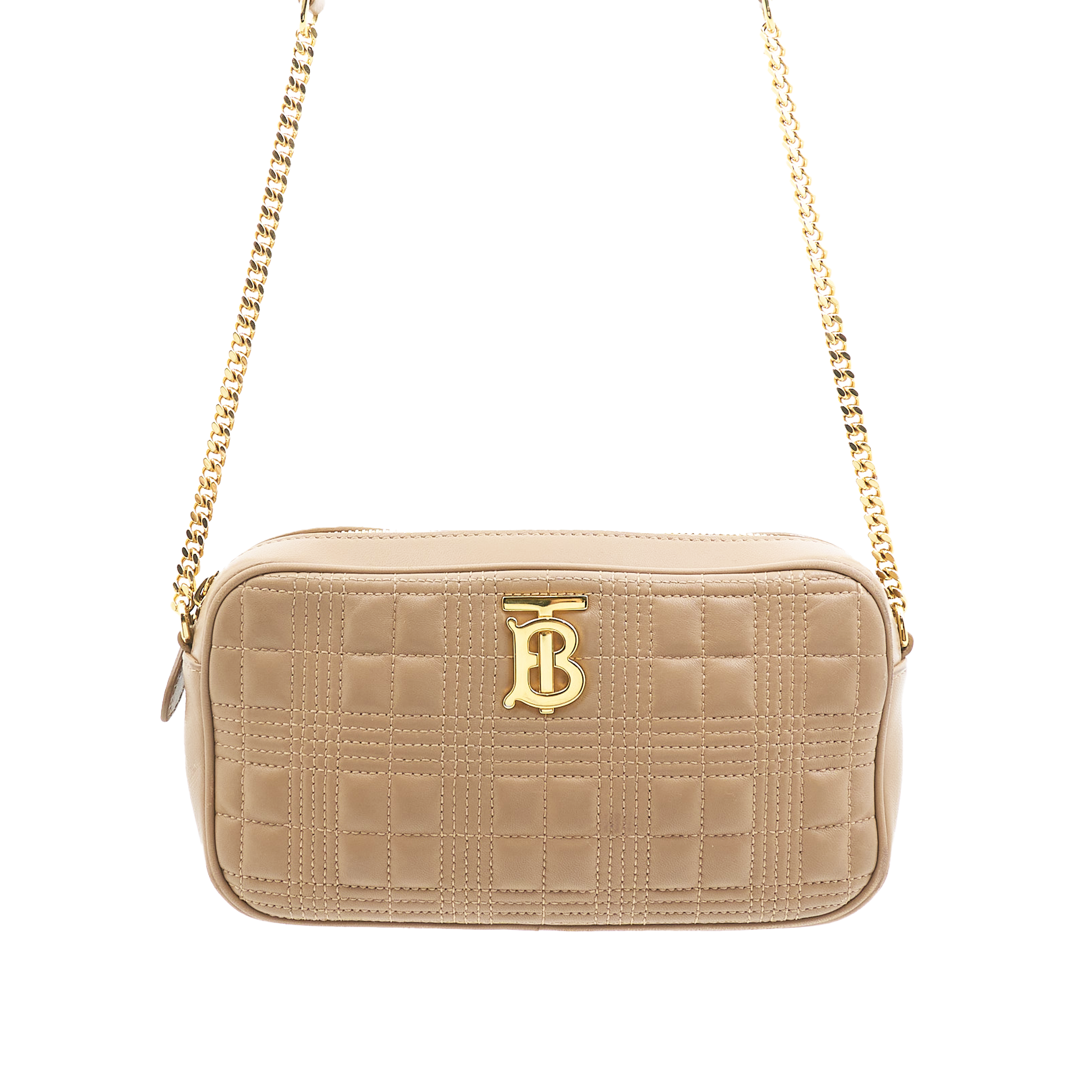 Burberry Quilted Leather TB Camera Crossbody Bag