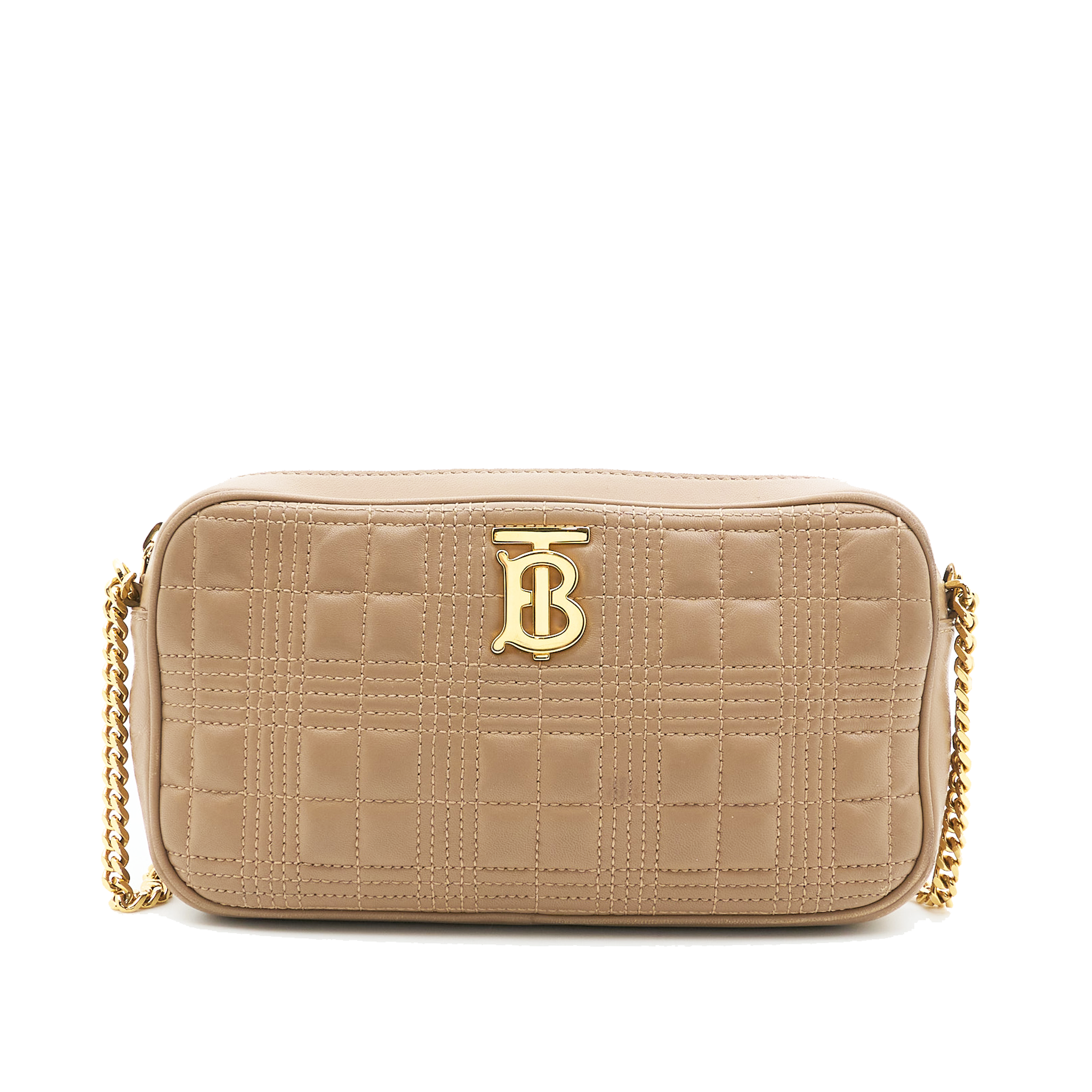 Burberry Quilted Leather TB Camera Crossbody Bag